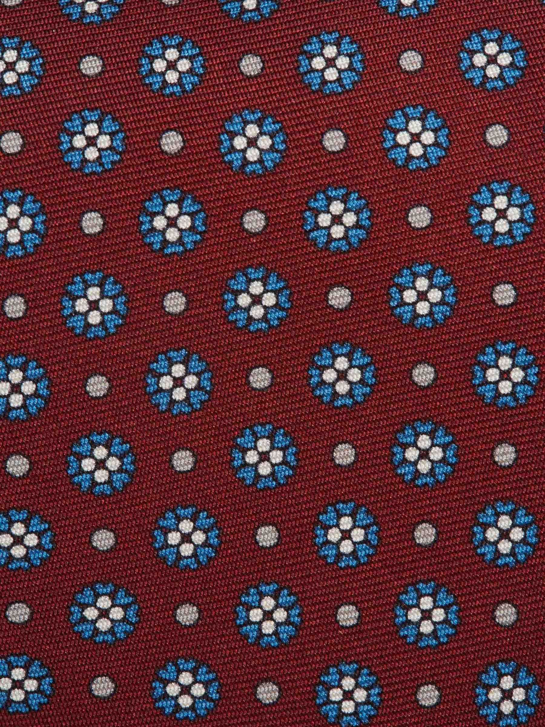 Santa Eulalia Hombre Barcelona Corbata Motivo Floral color Burdeos sku 601-001831 03 - Foto 3