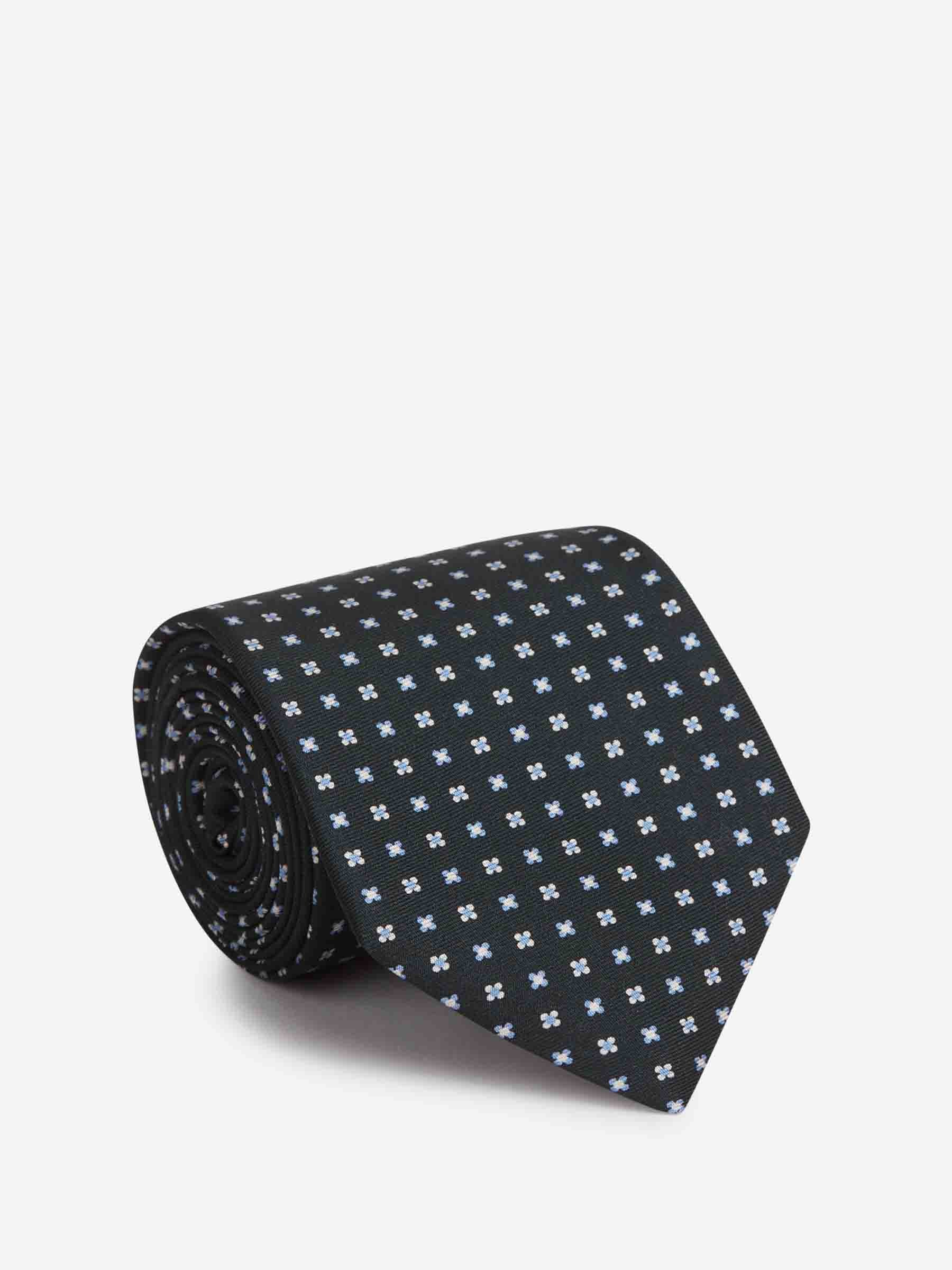 Santa Eulalia Hombre Barcelona Corbata Floral Seda color Azul Marino sku 601-001835 02 - Foto 1