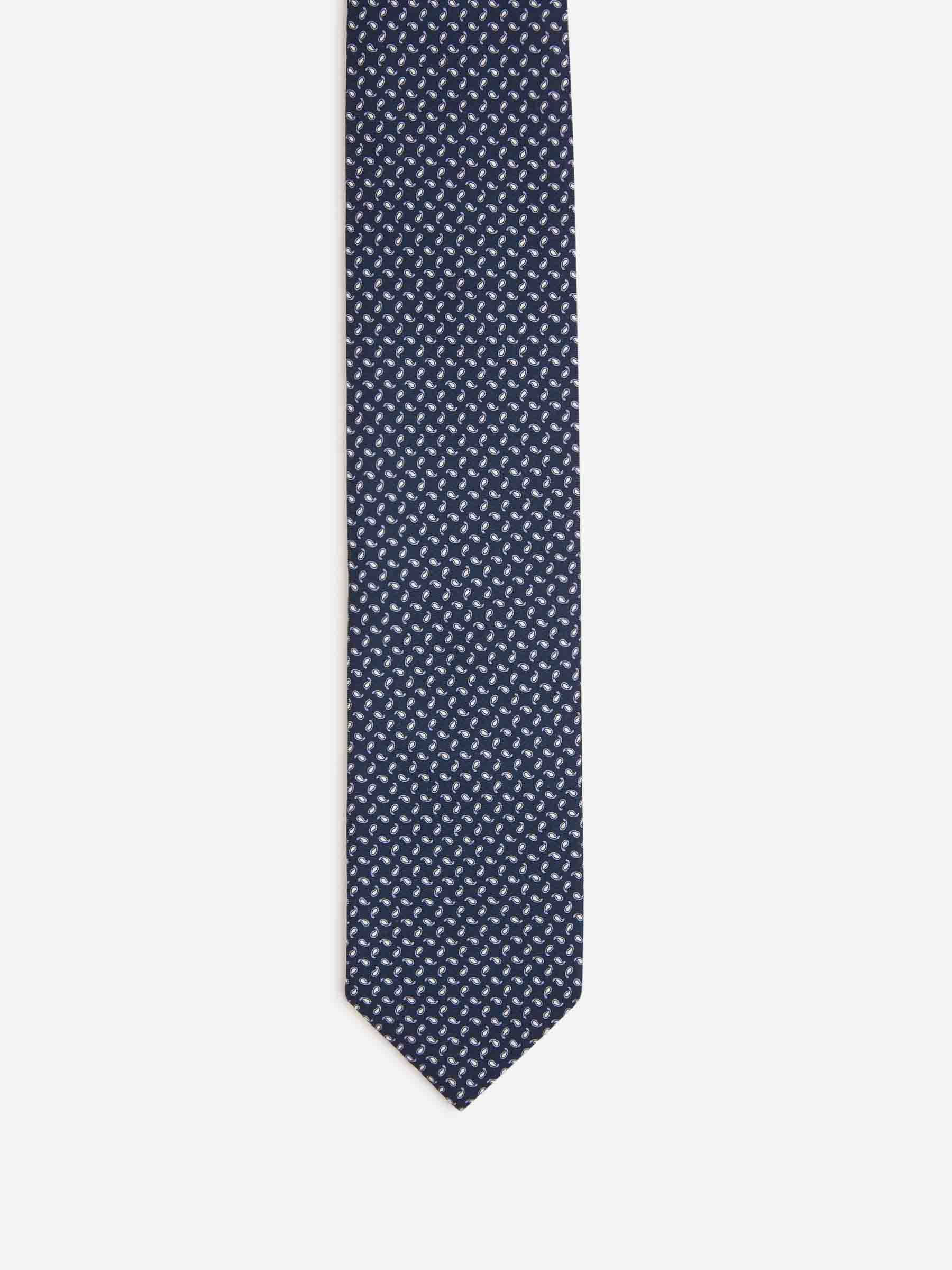 Santa Eulalia Hombre Barcelona Corbata Seda Estampado color Azul Noche sku 601-001836 02 - Foto 2
