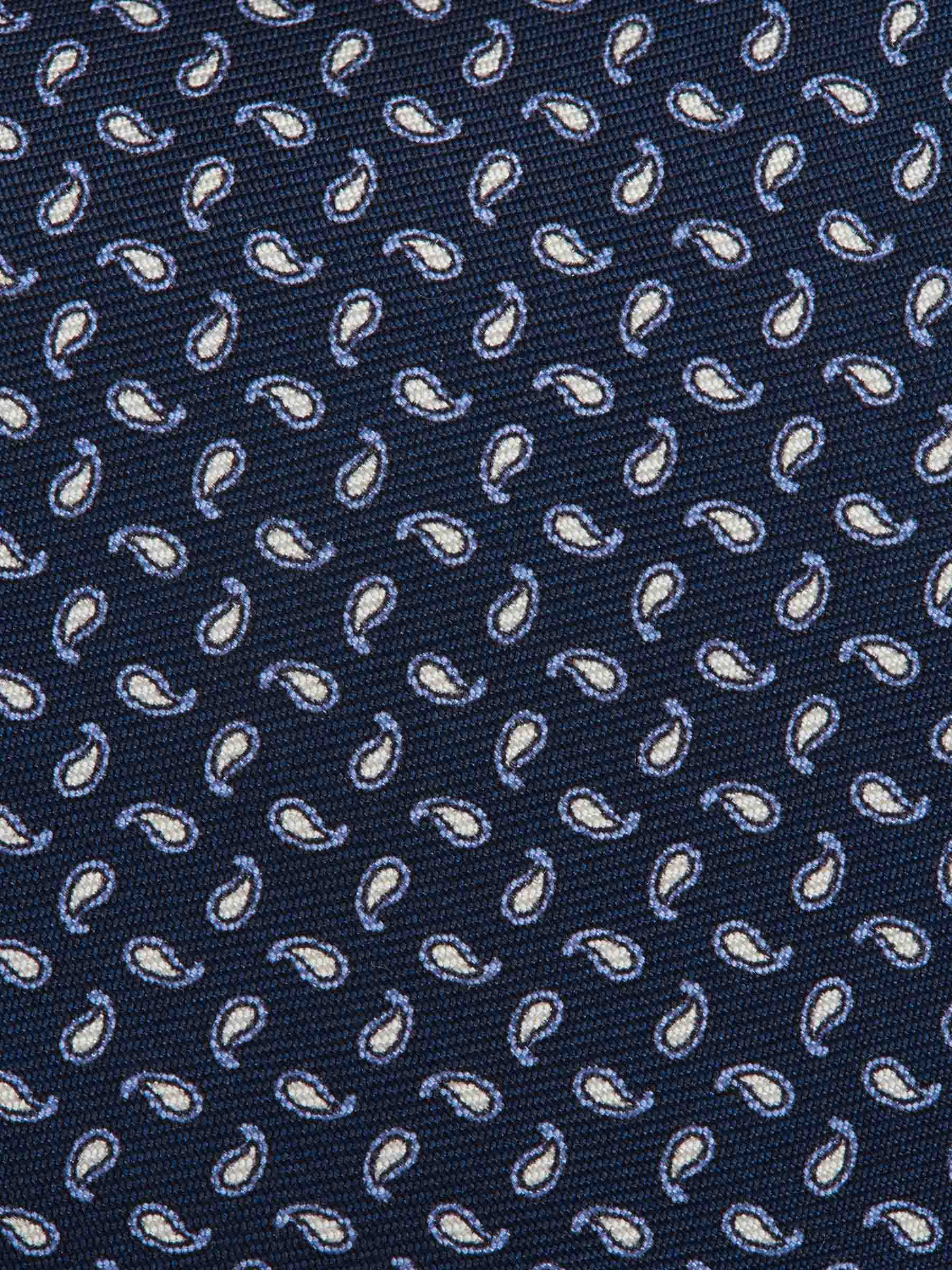 Santa Eulalia Hombre Barcelona Corbata Seda Estampado color Azul Noche sku 601-001836 02 - Foto 3