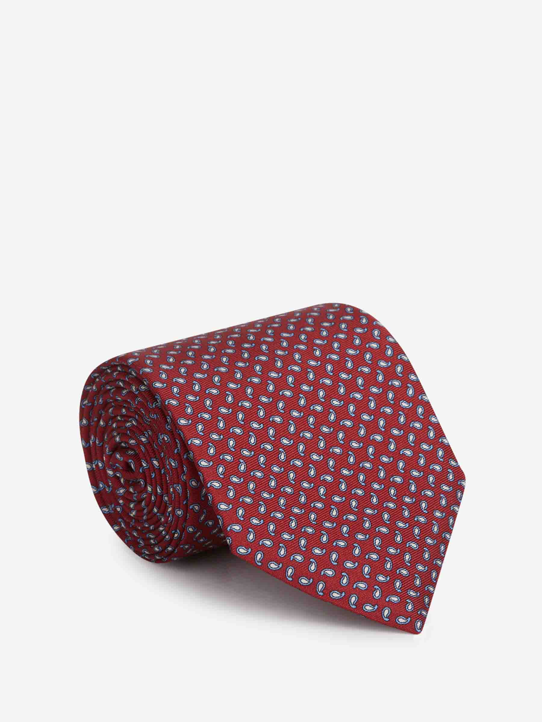 Santa Eulalia Hombre Barcelona Corbata Floral Seda color Rojo sku 601-001839 02 - Foto 1