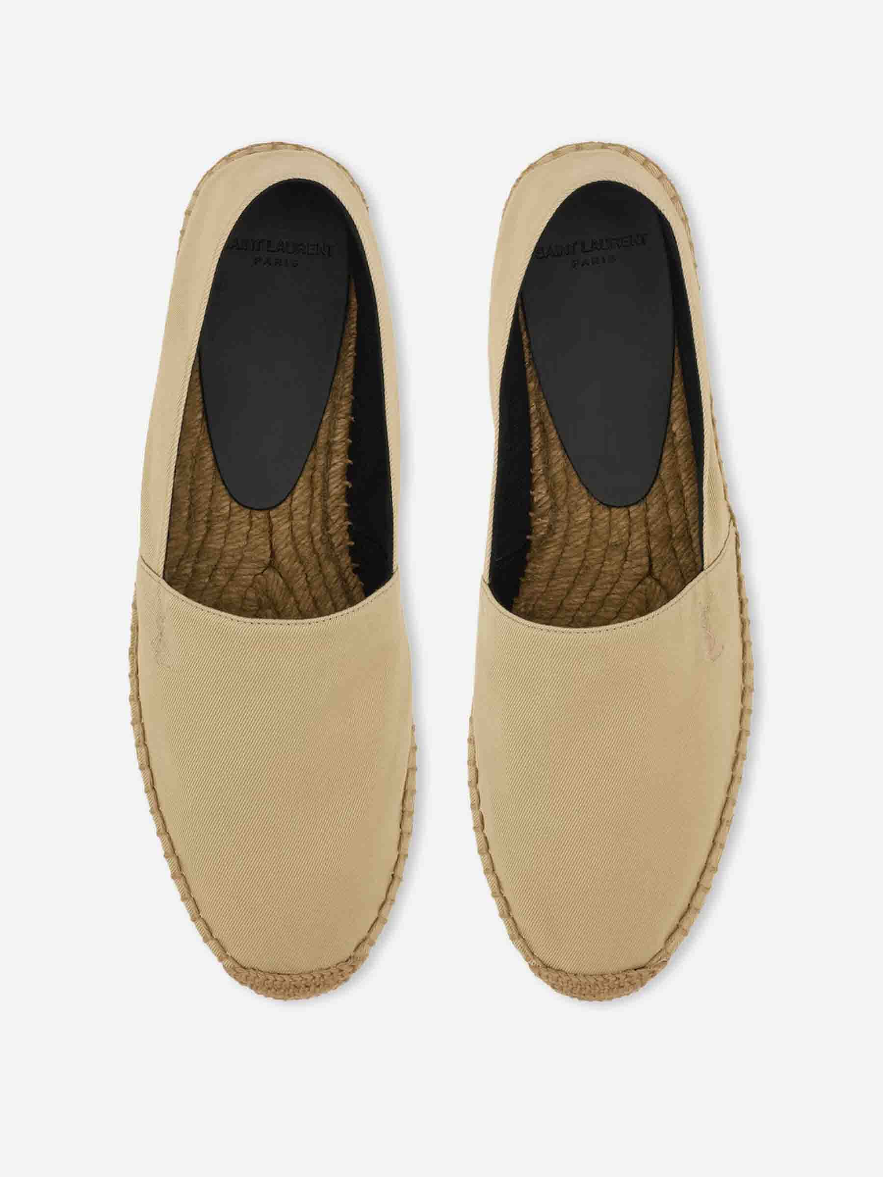 Saint Laurent Hombre Barcelona Alpargatas Gabardina Algodón color Beige sku 613-000446 00 - Foto 3