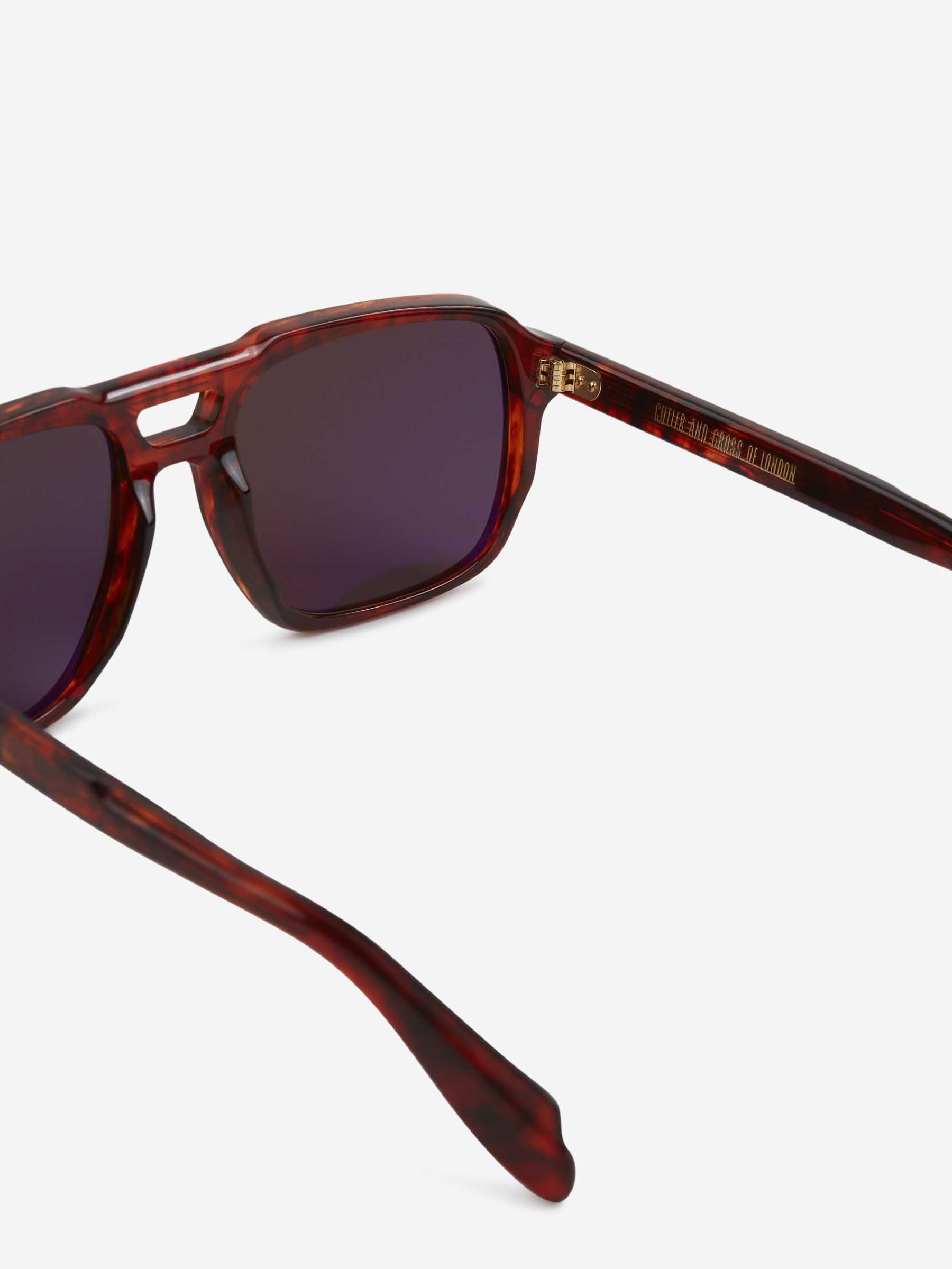 Cutler & Gross Hombre Barcelona Gafas de Sol Aviador 1394 color Burdeos sku 614-003210 03 - Foto 4