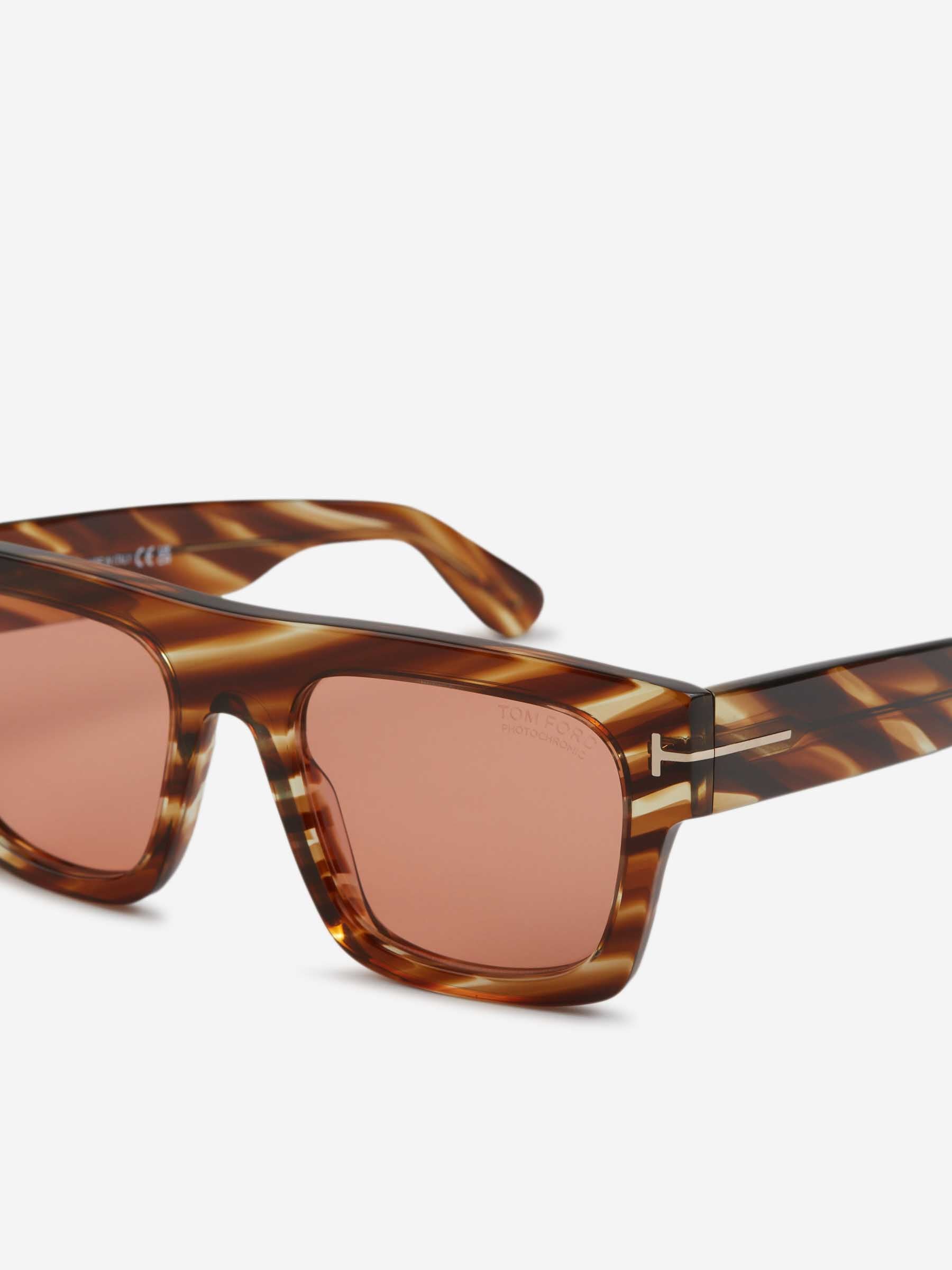 Tom Ford Hombre Barcelona Gafas de Sol Cuadradas color Carey sku 614-003350 01 - Foto 3