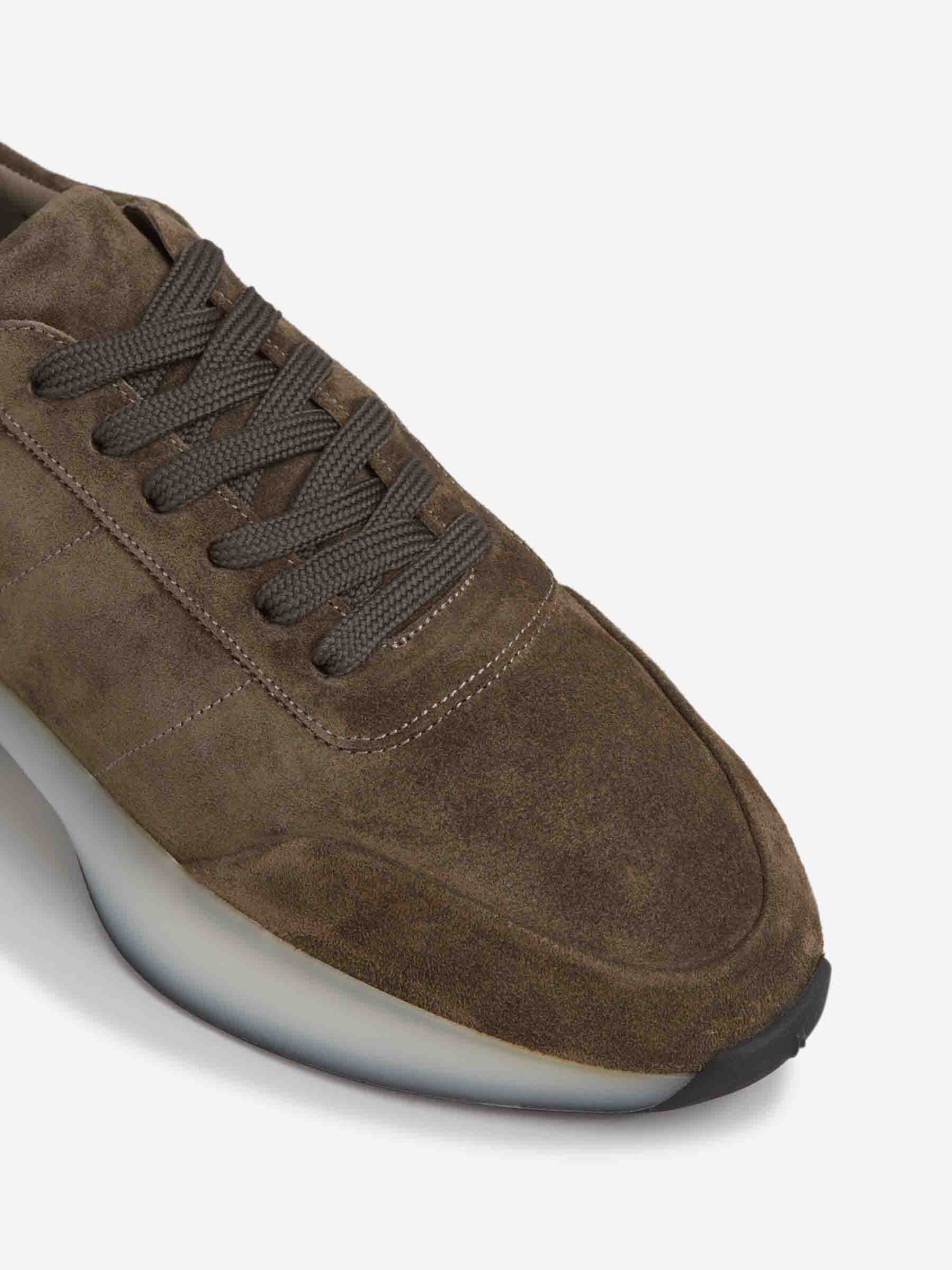 Fear of God Hombre Barcelona Sneakers Vintage Runner color Verde Militar sku 616-003295 01 - Foto 5