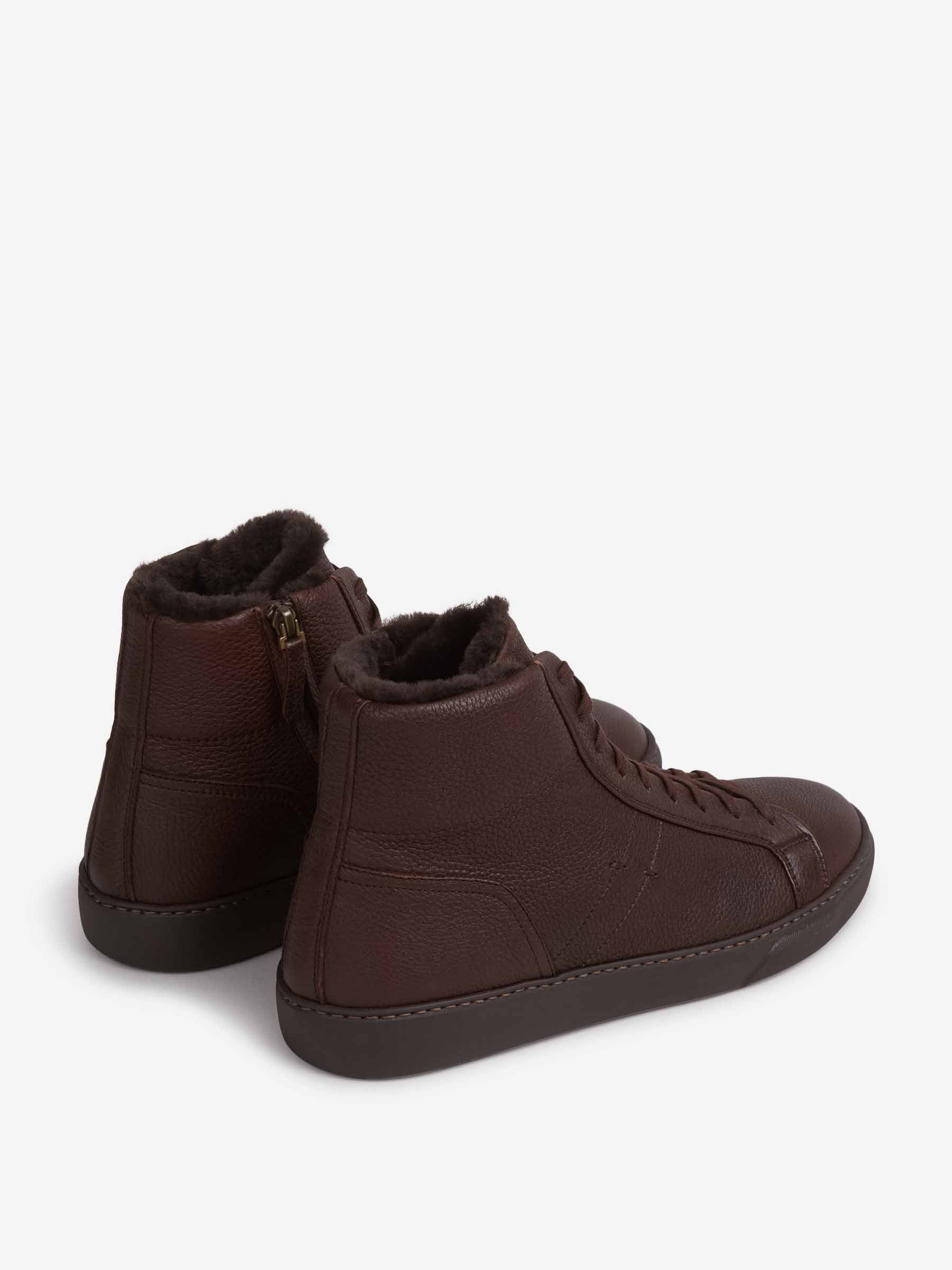 Henderson Baracco Hombre Barcelona Sneakers Alta Piel color Marrón Oscuro sku 616-003300 01 - Foto 3