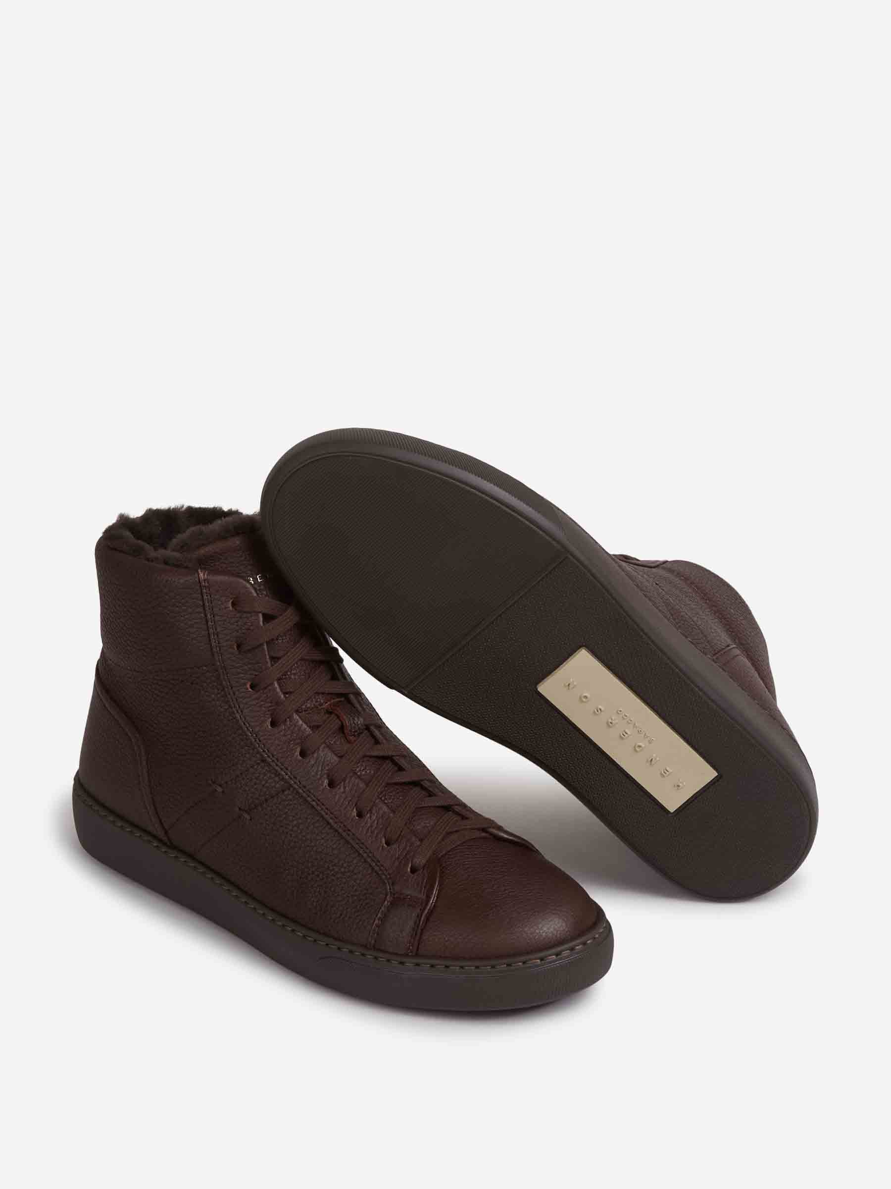 Henderson Baracco Hombre Barcelona Sneakers Alta Piel color Marrón Oscuro sku 616-003300 01 - Foto 4