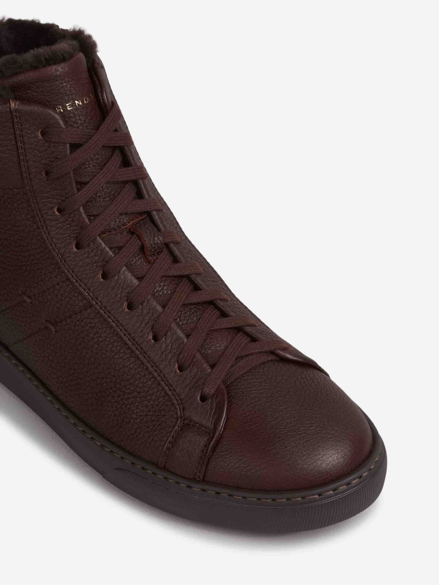 Henderson Baracco Hombre Barcelona Sneakers Alta Piel color Marrón Oscuro sku 616-003300 01 - Foto 5