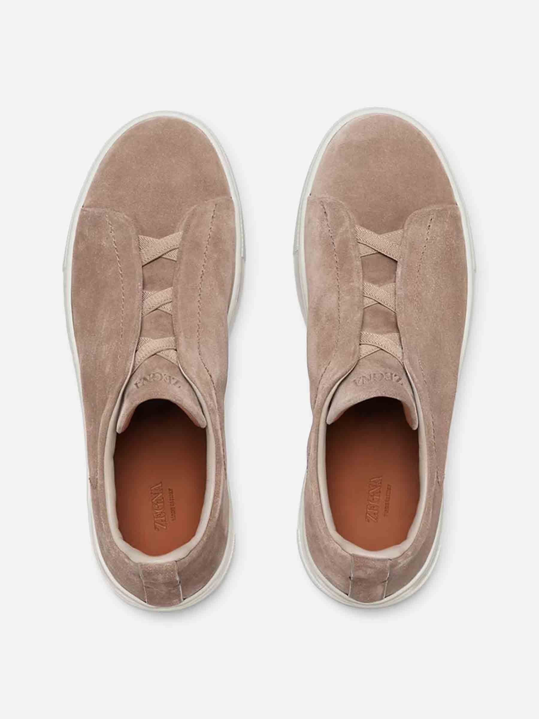 Zegna Hombre Barcelona Sneakers Triple Stitch color Beige sku 616-003309 01 - Foto 3