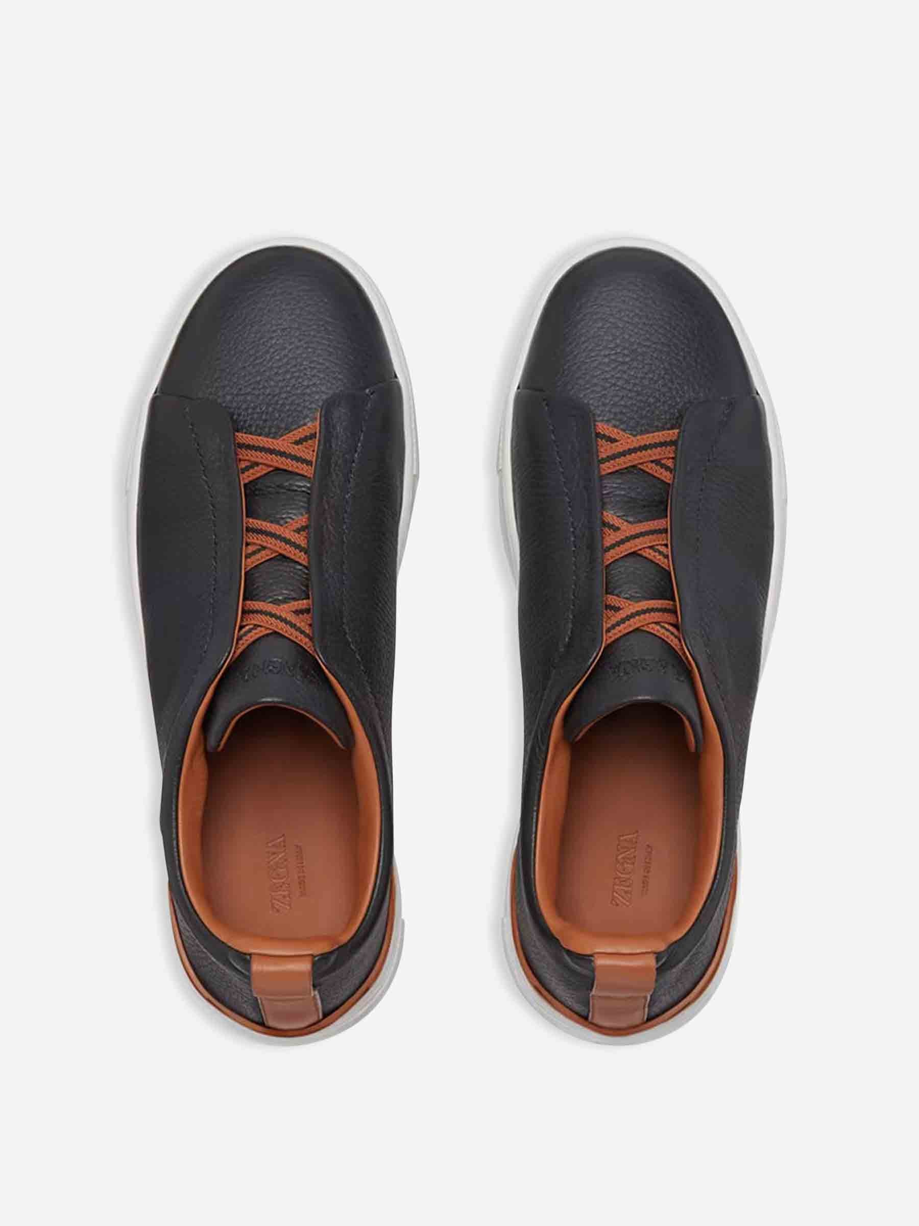 Zegna Hombre Barcelona Sneakers Triple Stitch color Negro sku 616-003343 03 - Foto 3