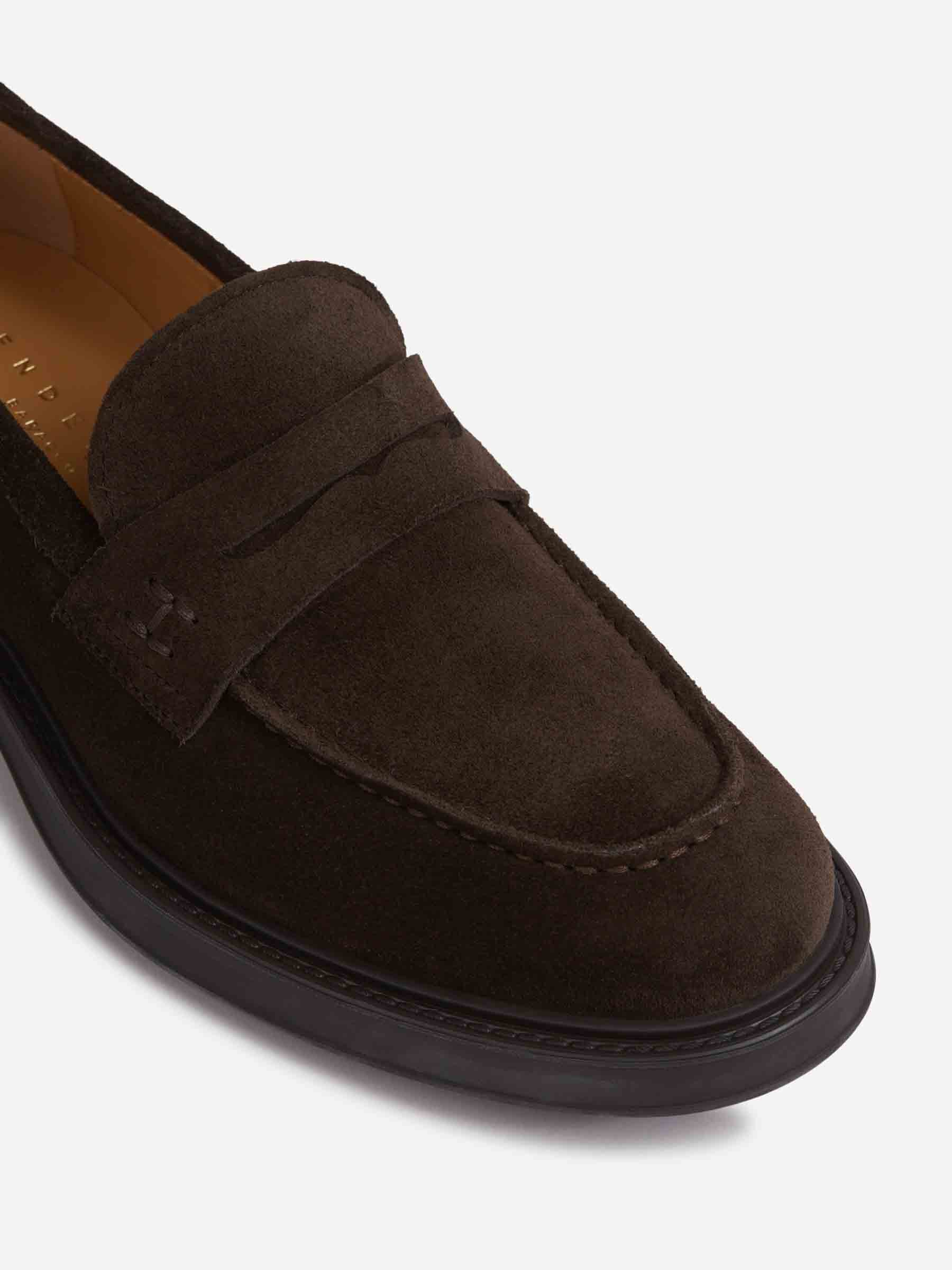 Henderson Baracco Hombre Barcelona Mocasines Piel Ante color Marrón Oscuro sku 618-000012 01 - Foto 5