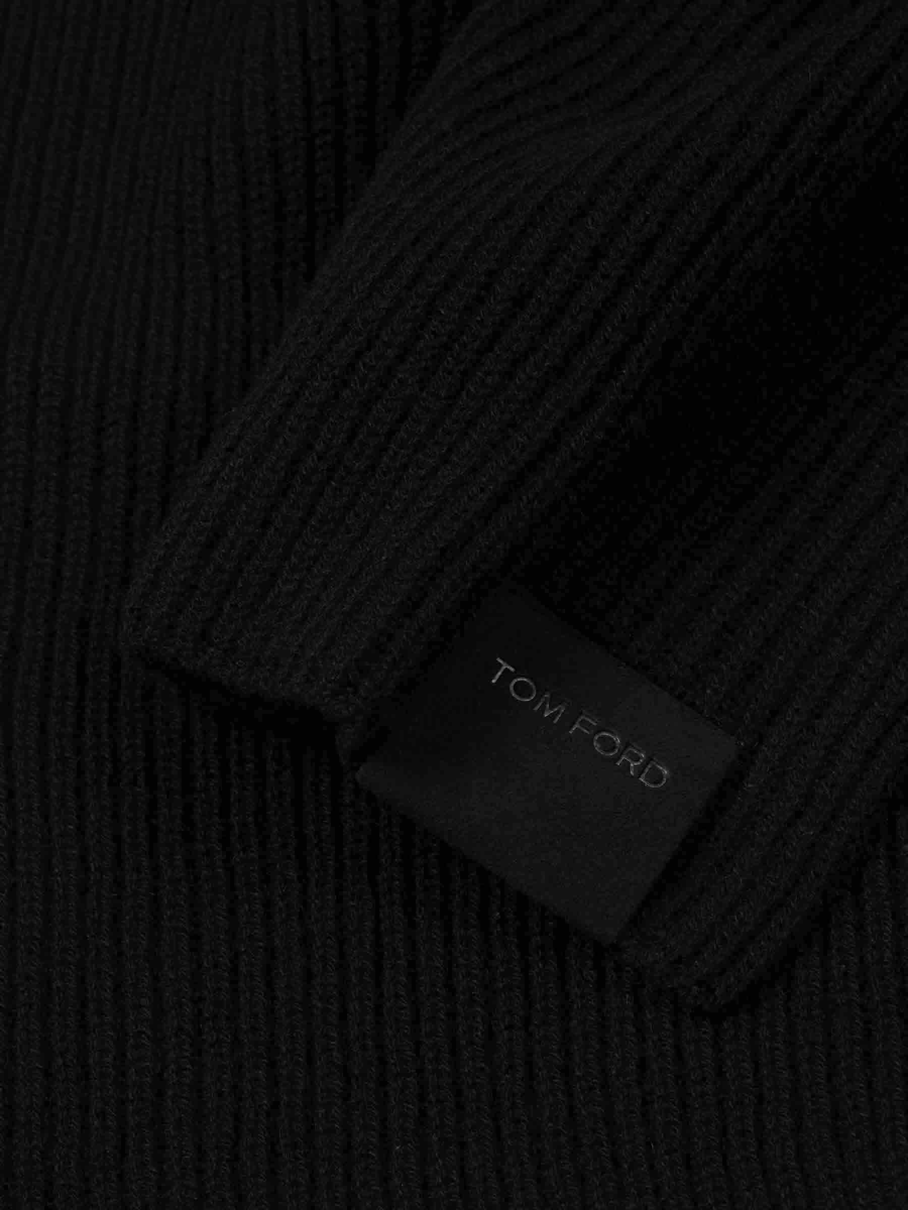 Tom Ford Hombre Barcelona Bufanda Punto Cachemira color Negro sku 630-001475 03 - Foto 3