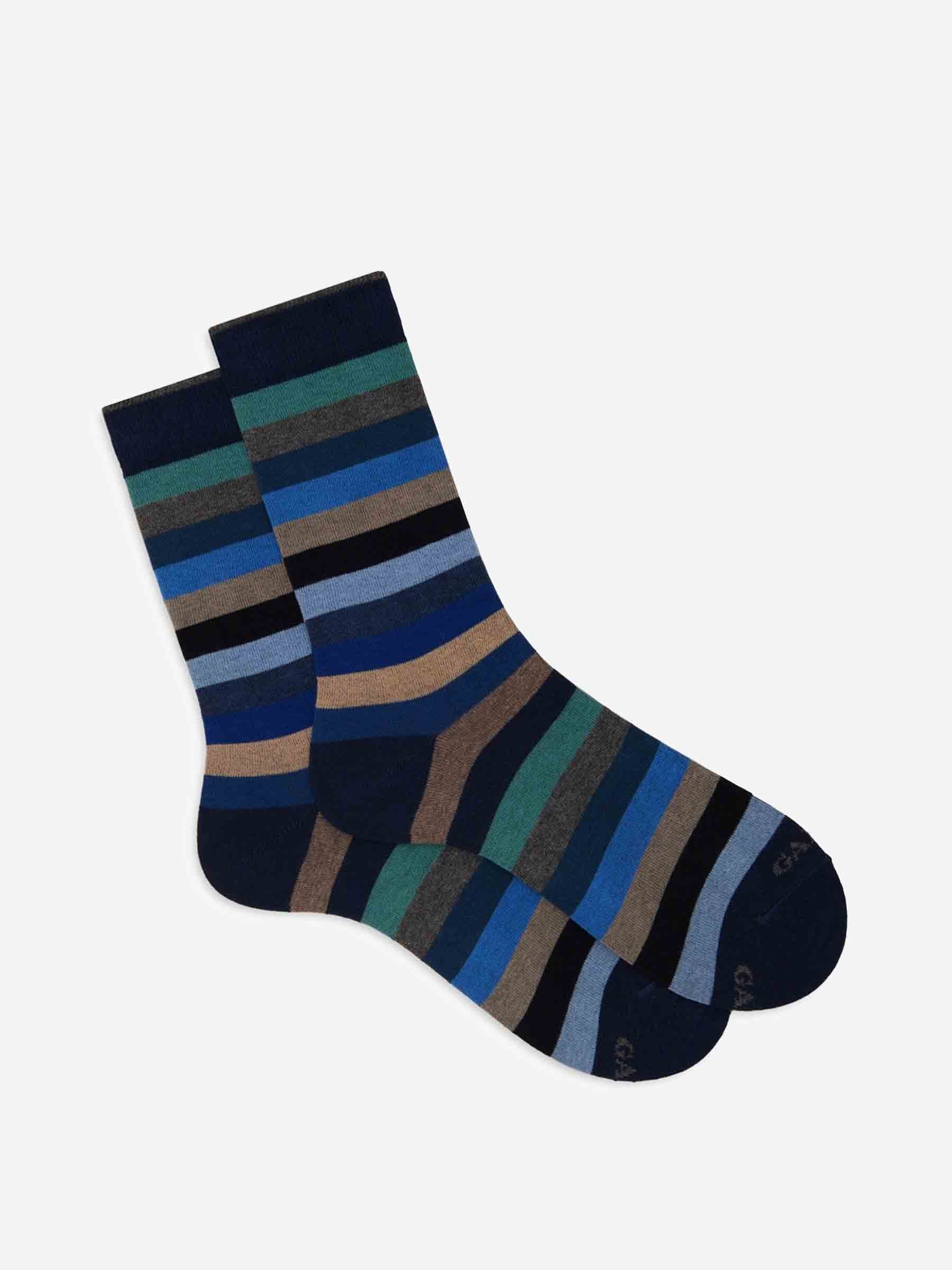 Gallo Hombre Barcelona Calcetines Tricolor Canalé color Azul Noche sku 642-000516 01 - Foto 1