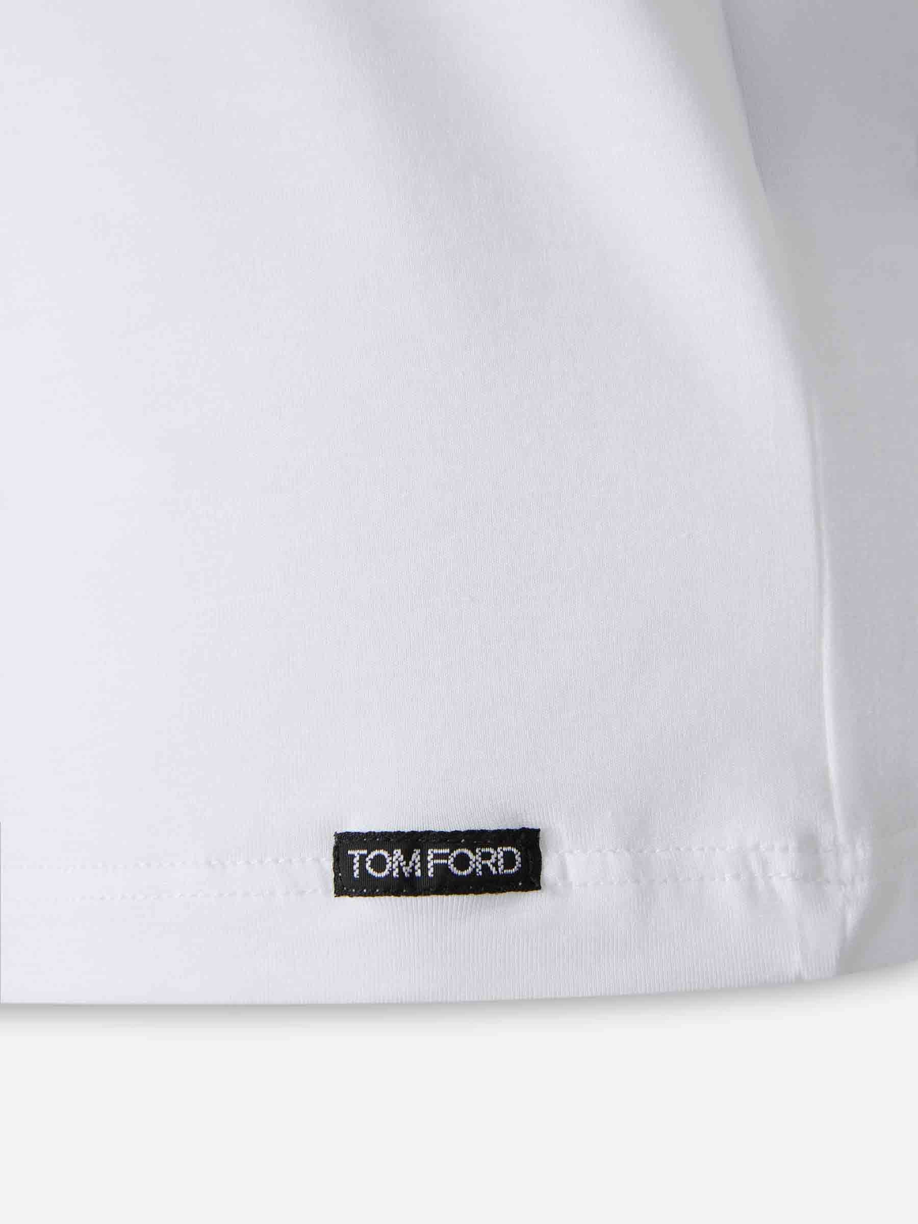 Tom Ford Hombre Barcelona Camiseta Algodón Lisa color Blanco sku 653-000090 02 - Foto 4