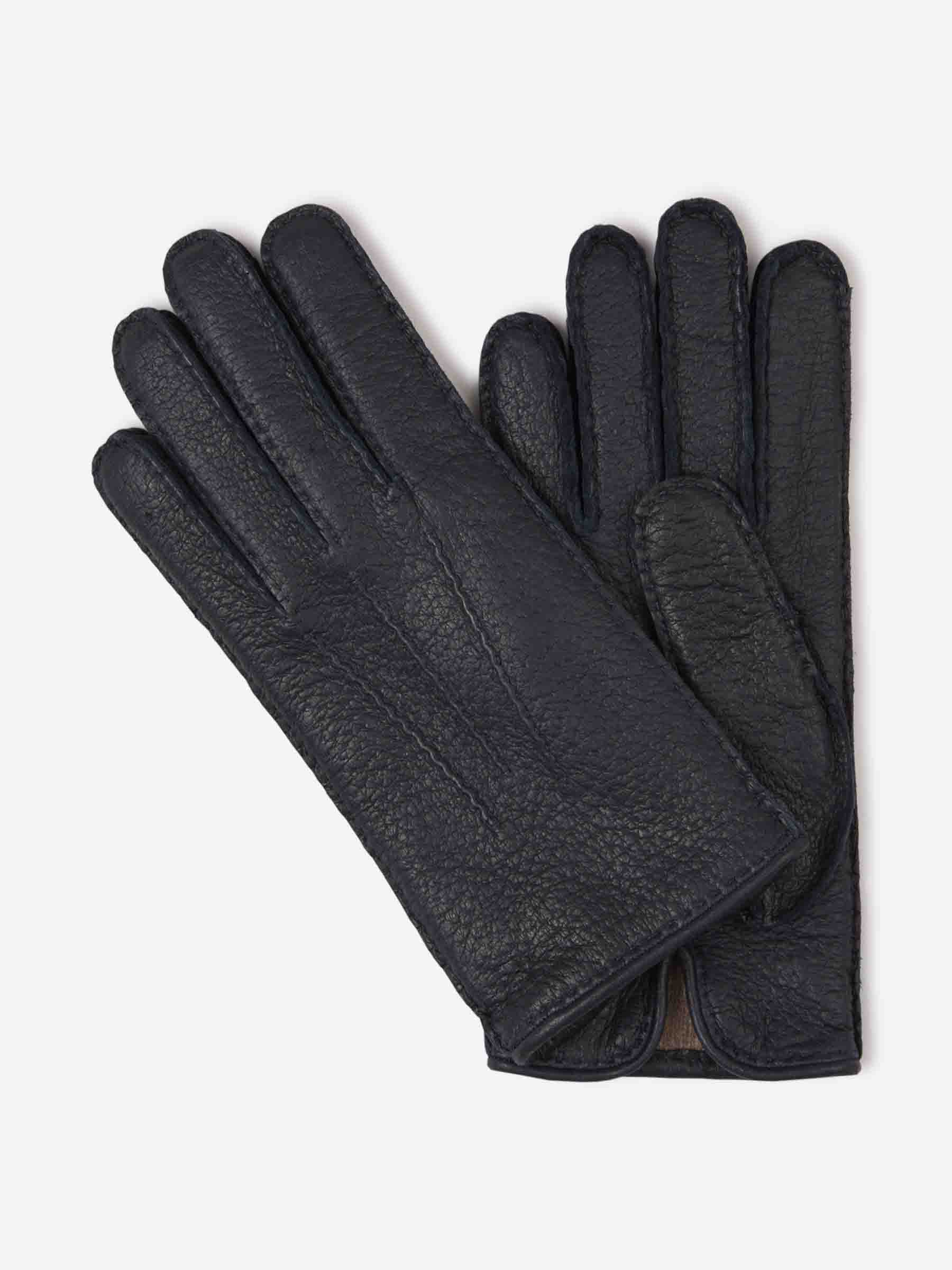 Santa Eulalia Hombre Barcelona Guantes Piel Granulada color Azul Noche sku 680-000120 01 - Foto 1