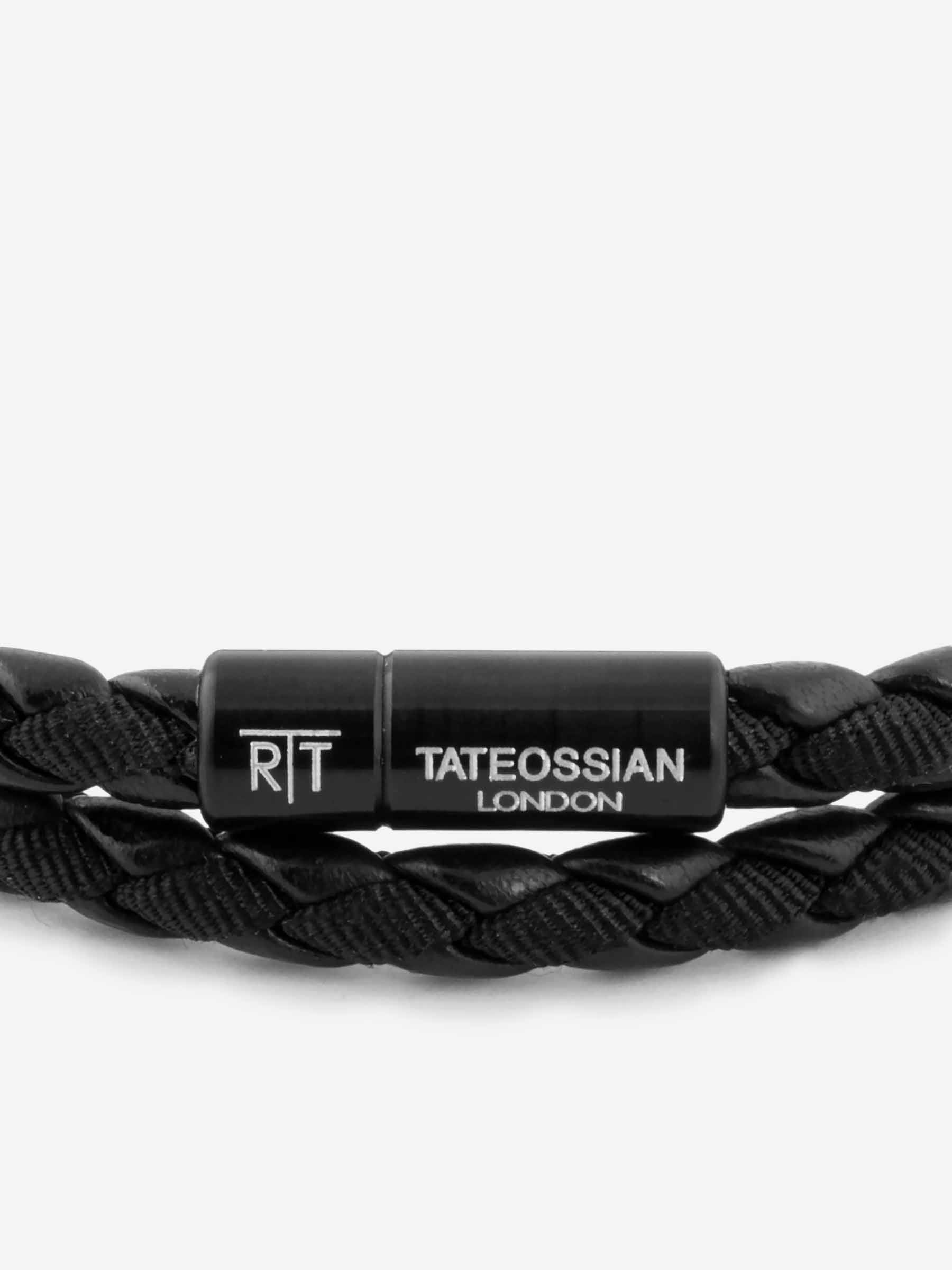 Tateossian Hombre Barcelona Pulsera Cuero Chelsea color Negro sku 682-000918 01 - Foto 3