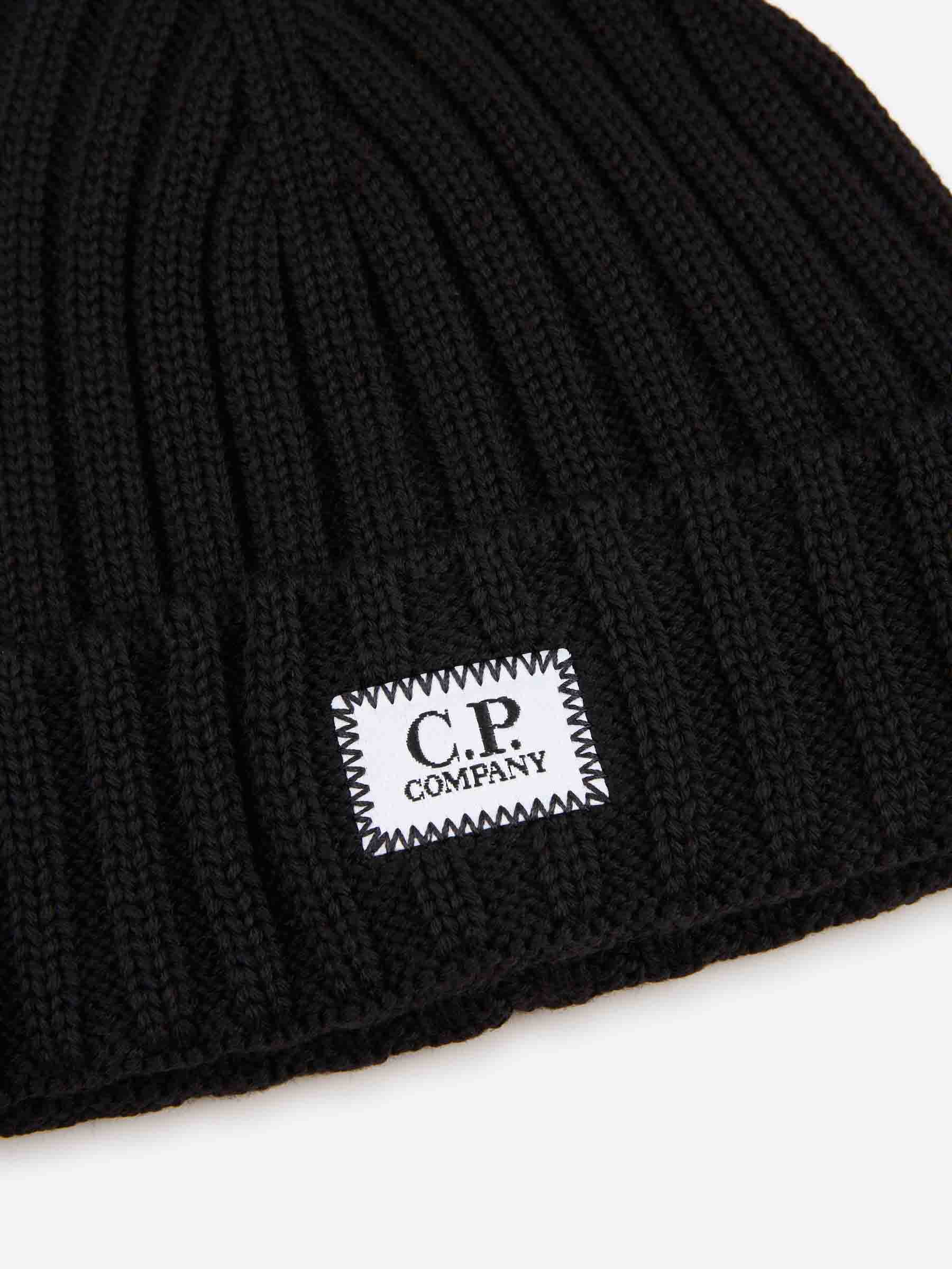 C.P. Company Hombre Barcelona Gorro Punto Lana color Negro sku 689-000024 02 - Foto 3