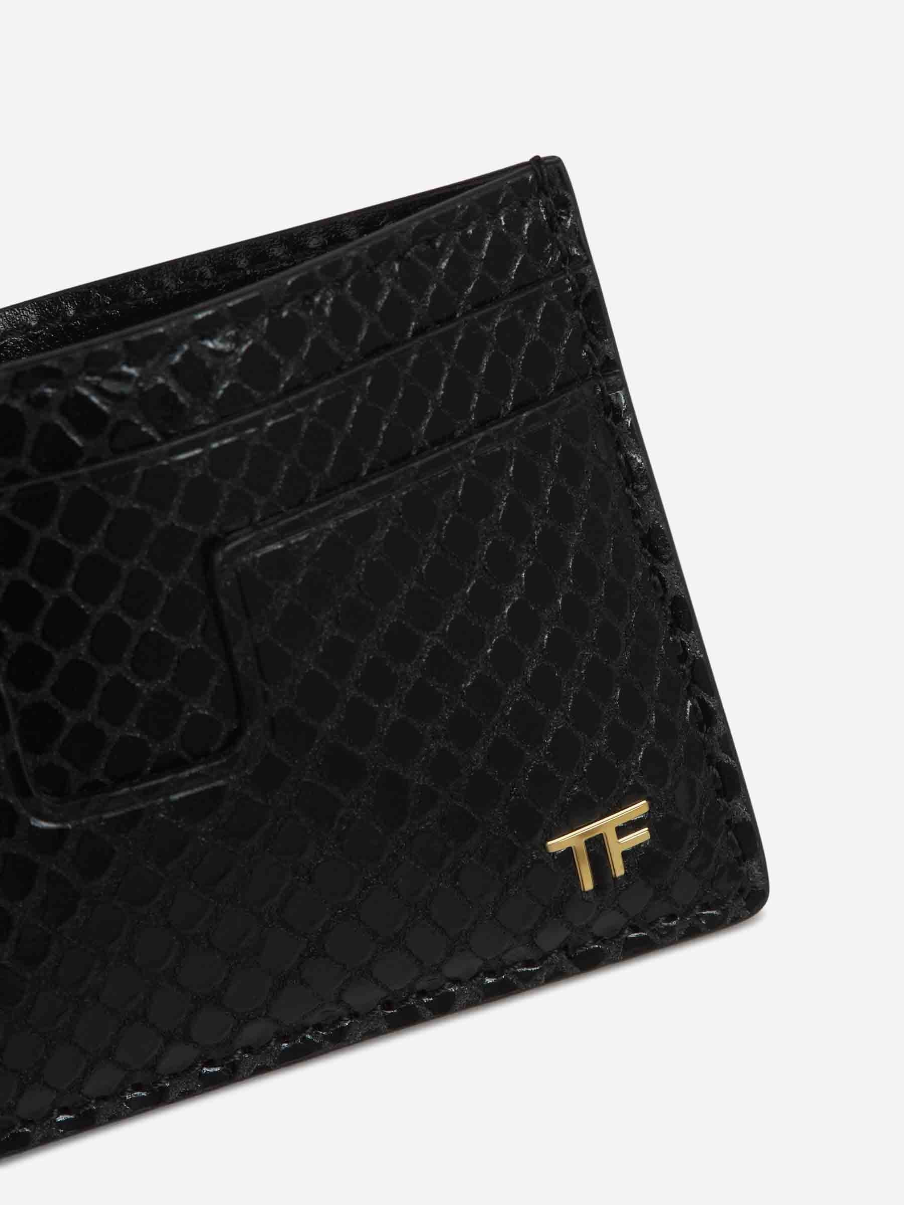 Tom Ford Hombre Barcelona Tarjetero Logo Piel color Negro sku 691-001486 01 - Foto 4