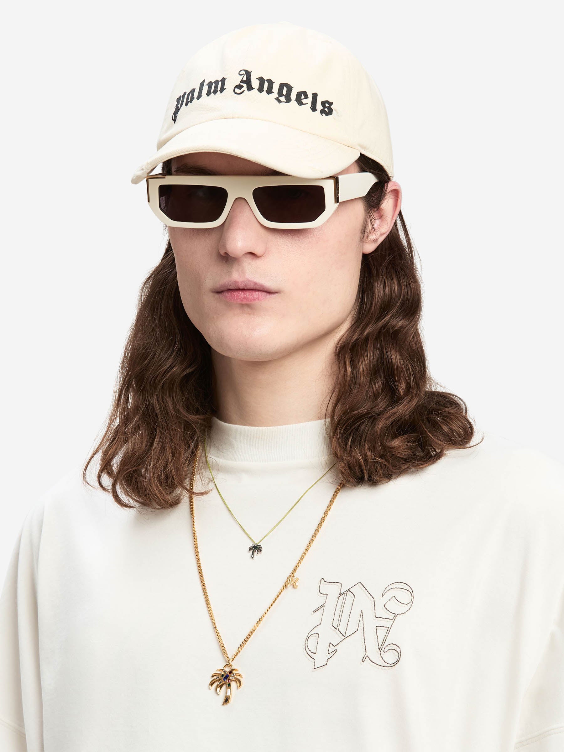 Palm Angels Hombre Barcelona Gorra Logo Estampado color Beige sku 695-001559 01 - Foto 1