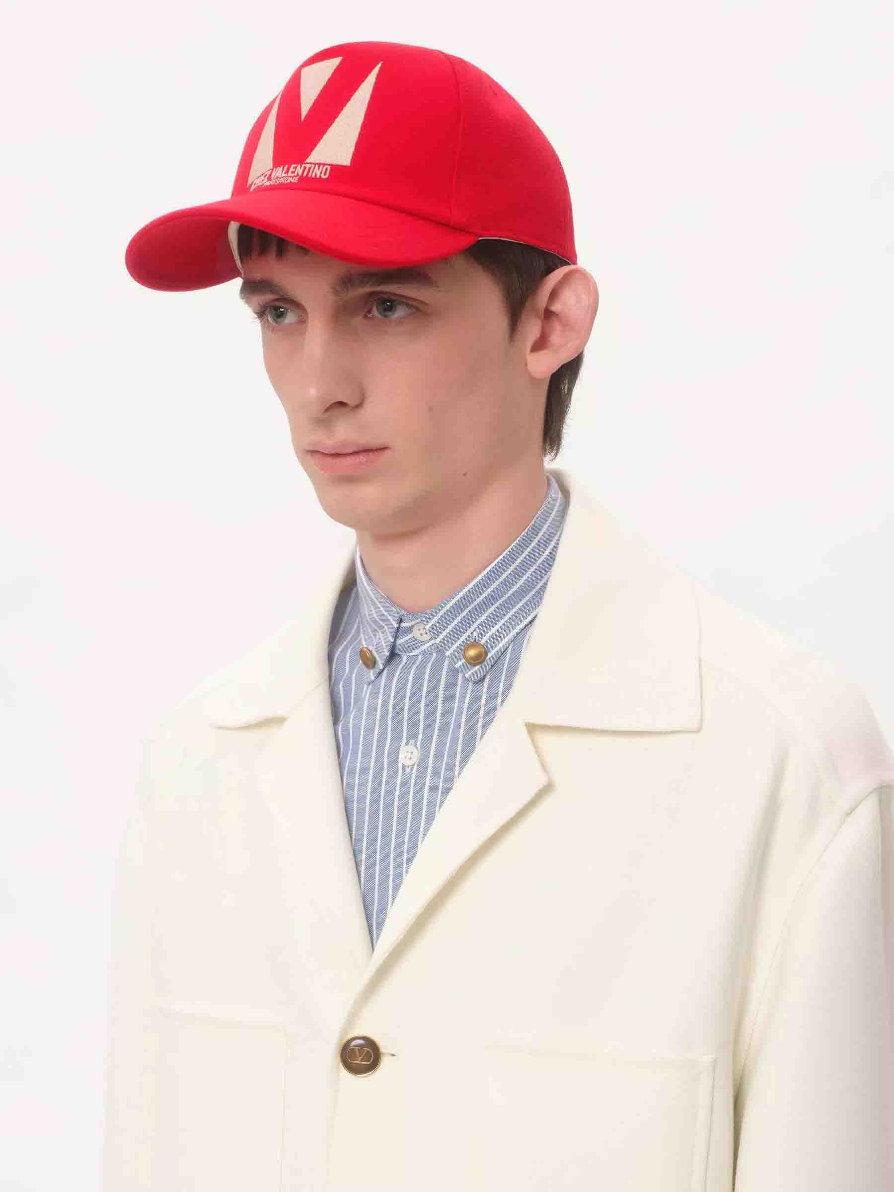 Valentino Garavani Hombre Barcelona Gorra Algodón Bordado color Rojo sku 695-001704 01 - Foto 2
