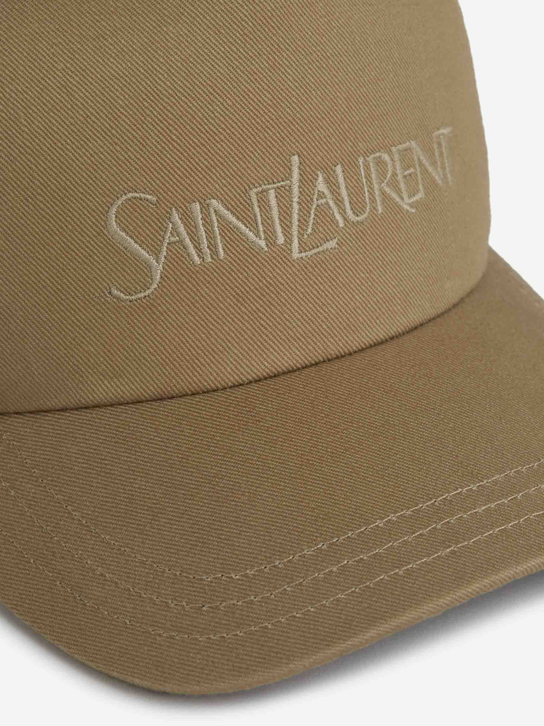 Saint Laurent Hombre Barcelona Gorra Algodón Logo color Camel sku 695-001712 02 - Foto 5