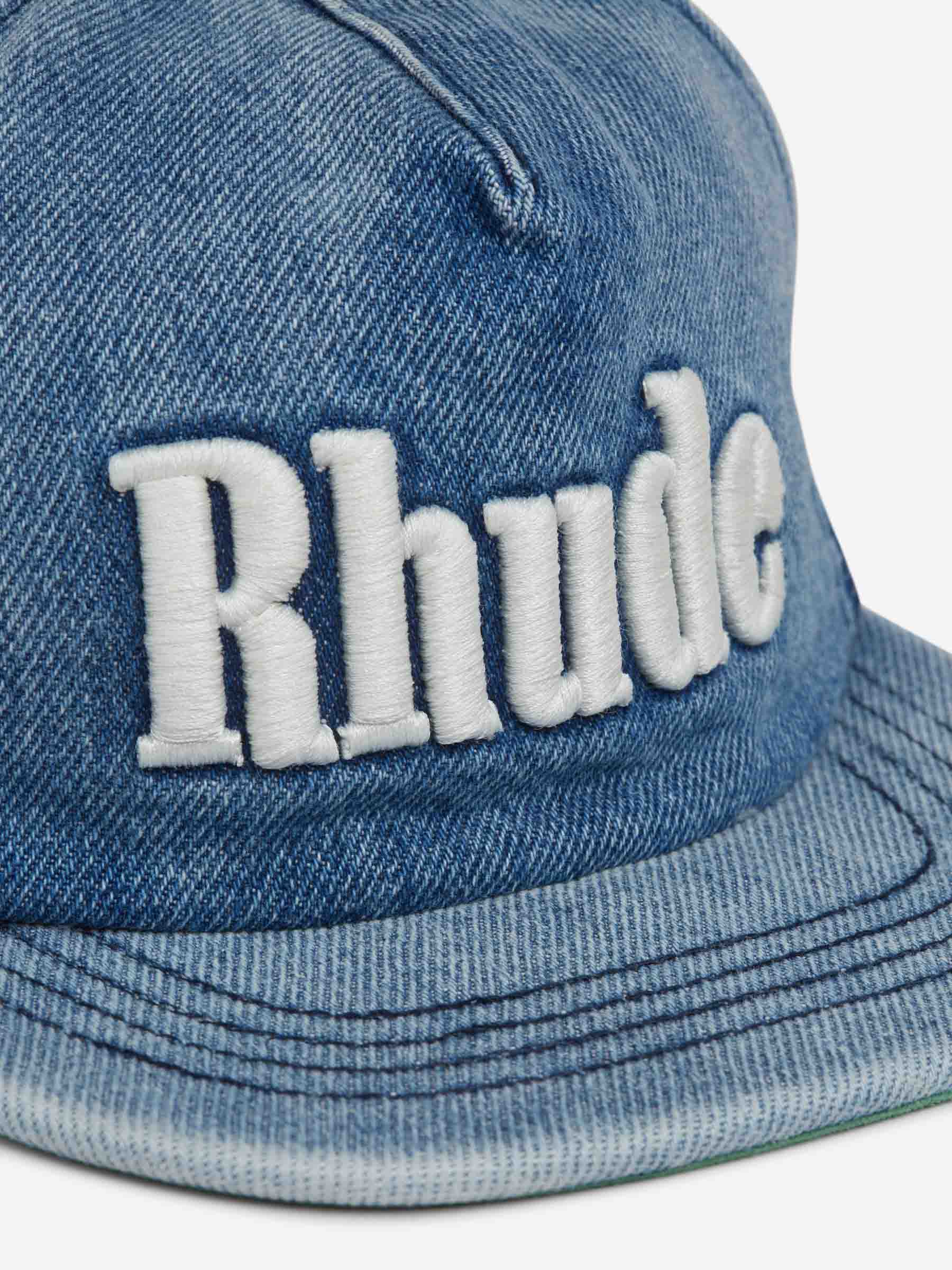Rhude Hombre Barcelona Gorra Logo Denim color Azul Denim sku 695-001817 01 - Foto 4