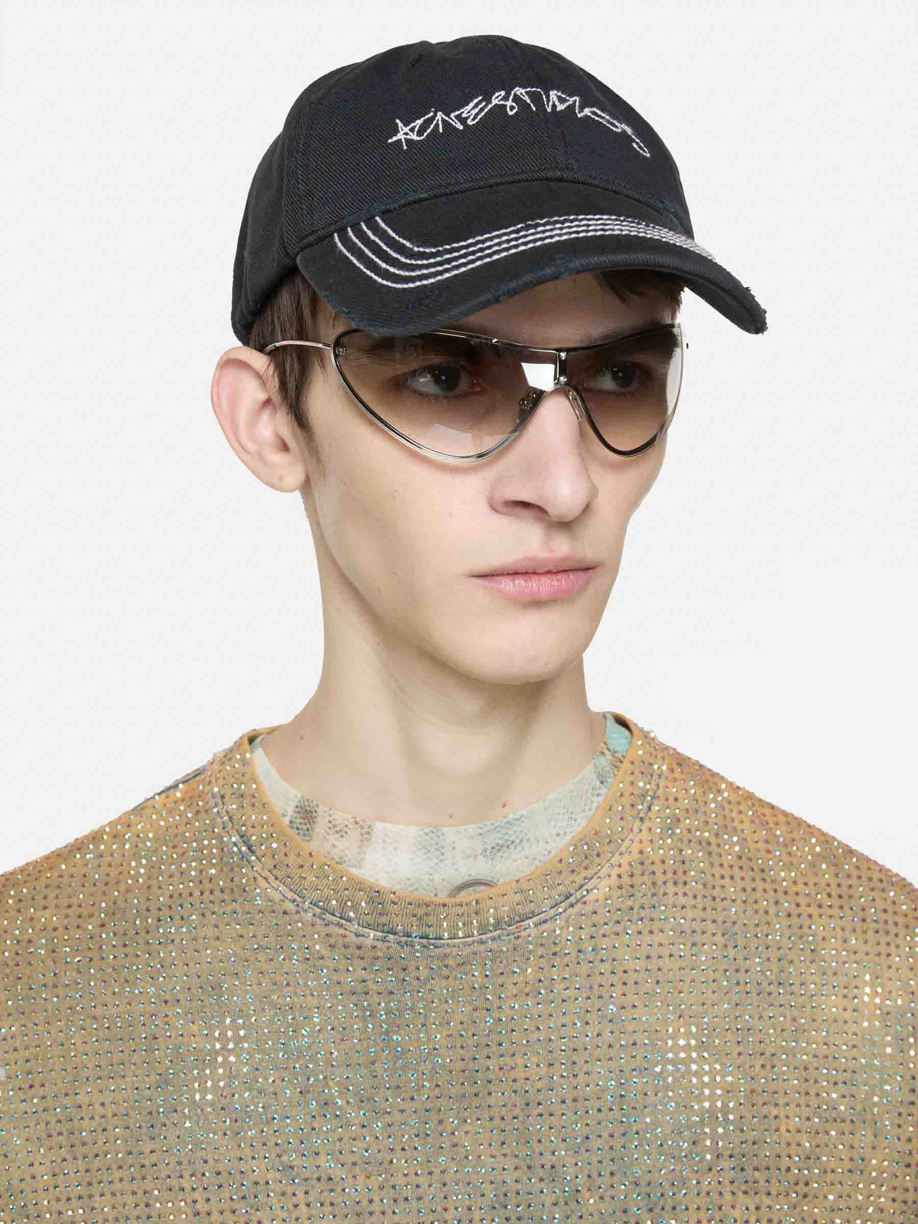 Acne Studios Hombre Barcelona Gorra Logo Algodón color Negro sku 695-001881 01 - Foto 3