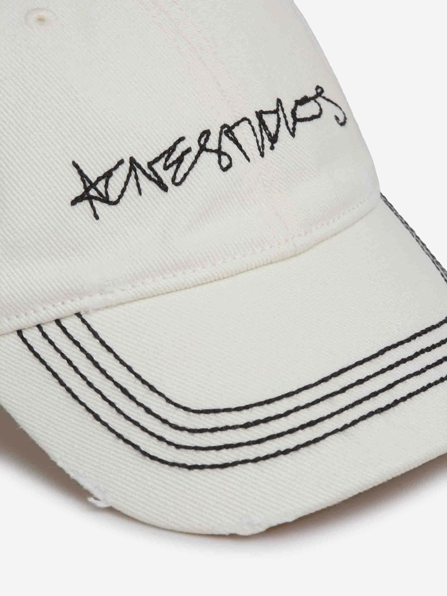 Acne Studios Hombre Barcelona Gorra Logo Algodón color Beige sku 695-001881 02 - Foto 4