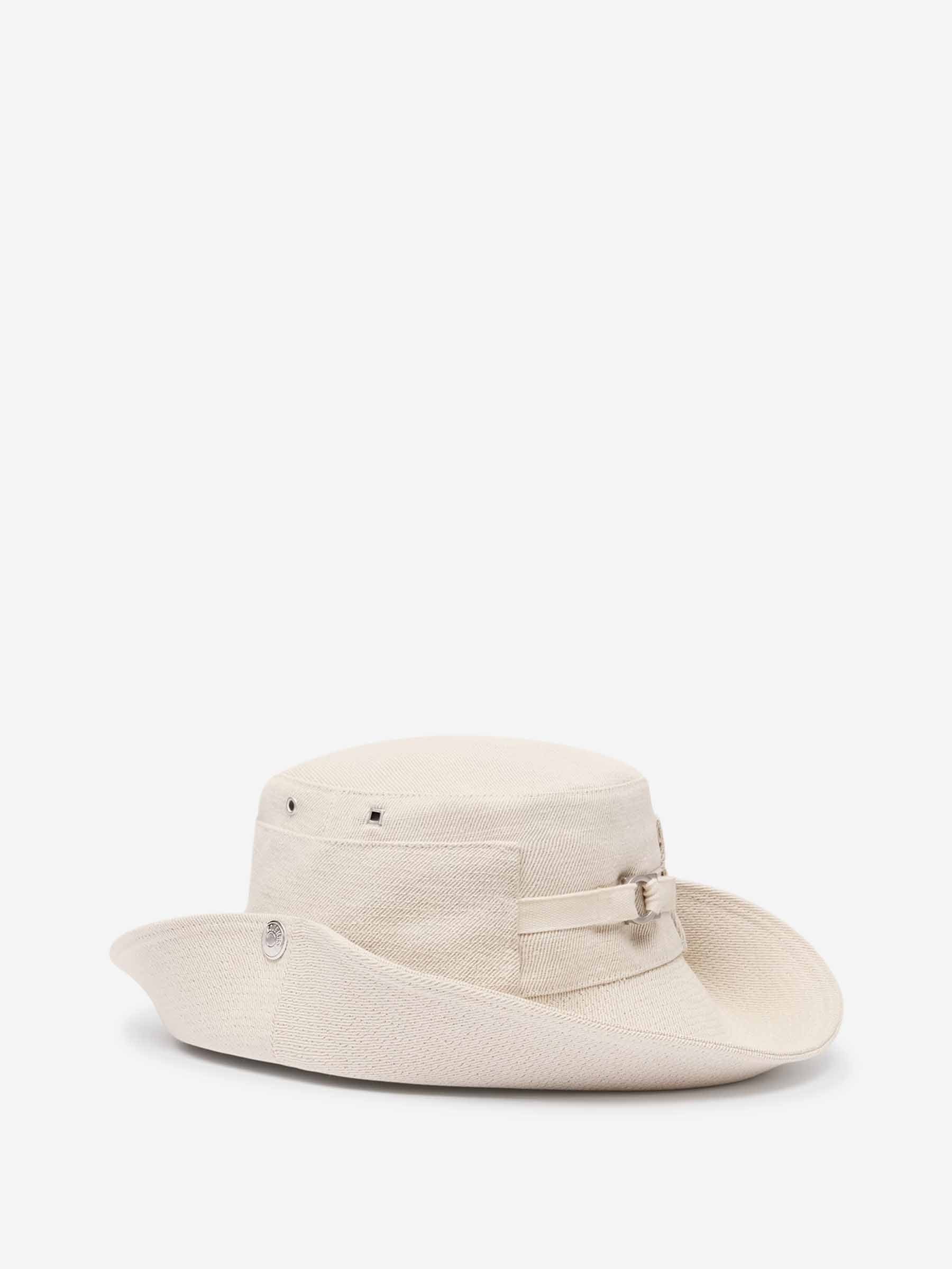 Jacquemus Hombre Barcelona Sombrero Le Bob de-Nîmes color Crema sku 697-000240 01 - Foto 4