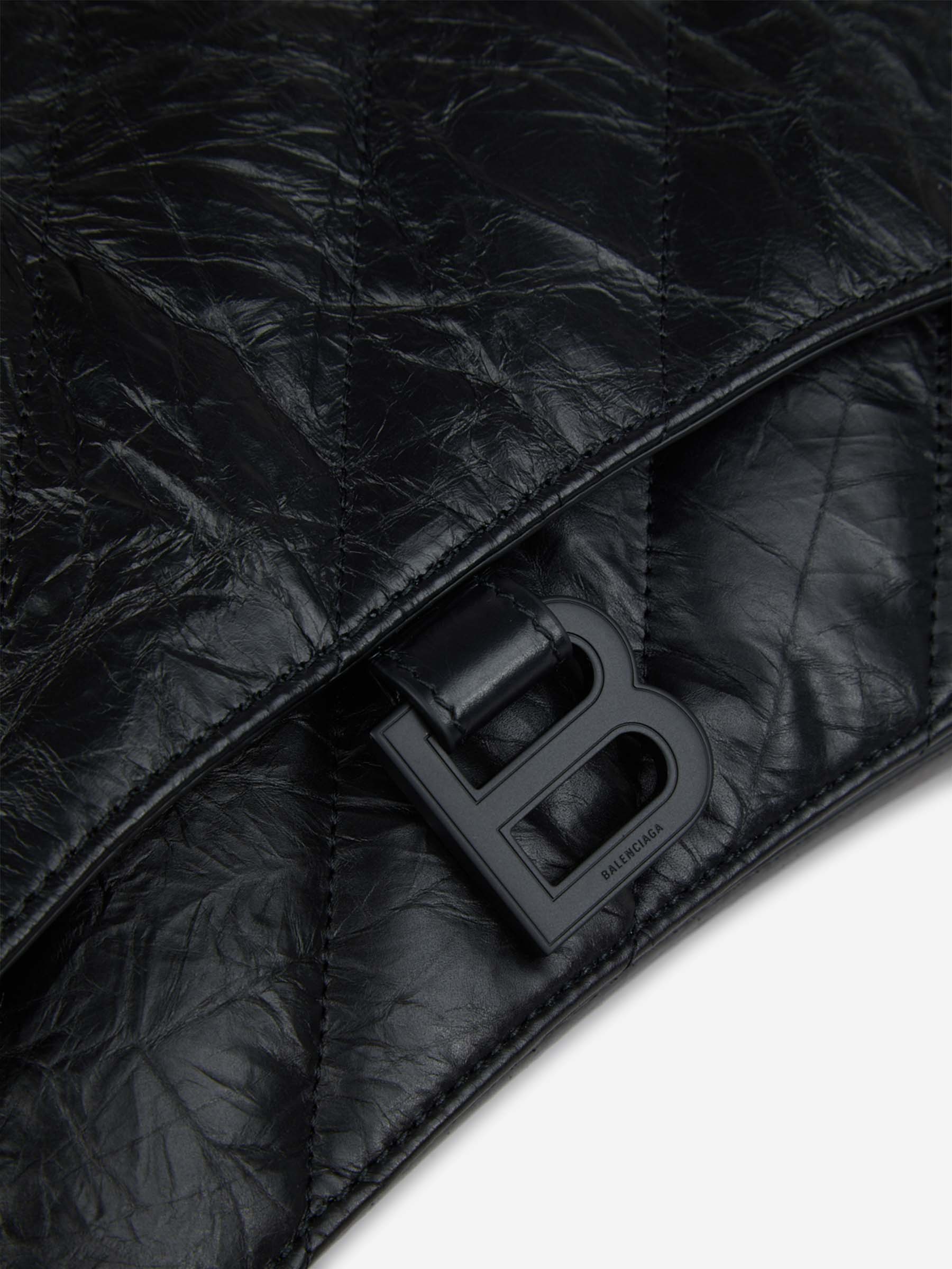 Balenciaga Bolso Hombro Crush color Negro sku 810-007685 01 - Foto 4