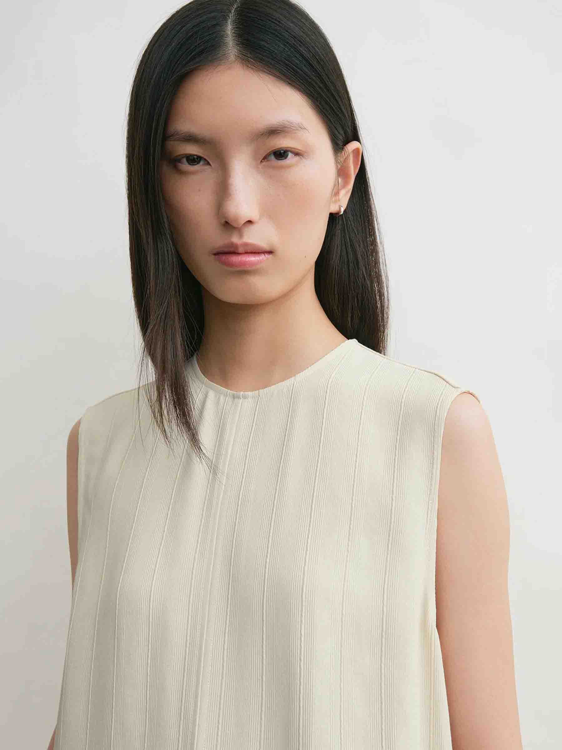 TOTEME Mujer Barcelona Blusa Rayas Lino color Amarillo Claro sku 702-000479 01 - Foto 4