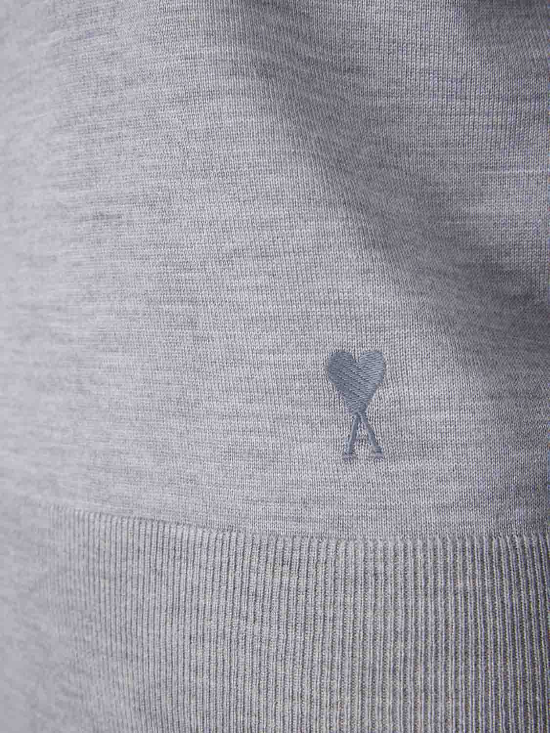 Ami Paris Mujer Barcelona Jersey Cuello Redondo color Gris sku 711-003367 02 - Foto 4