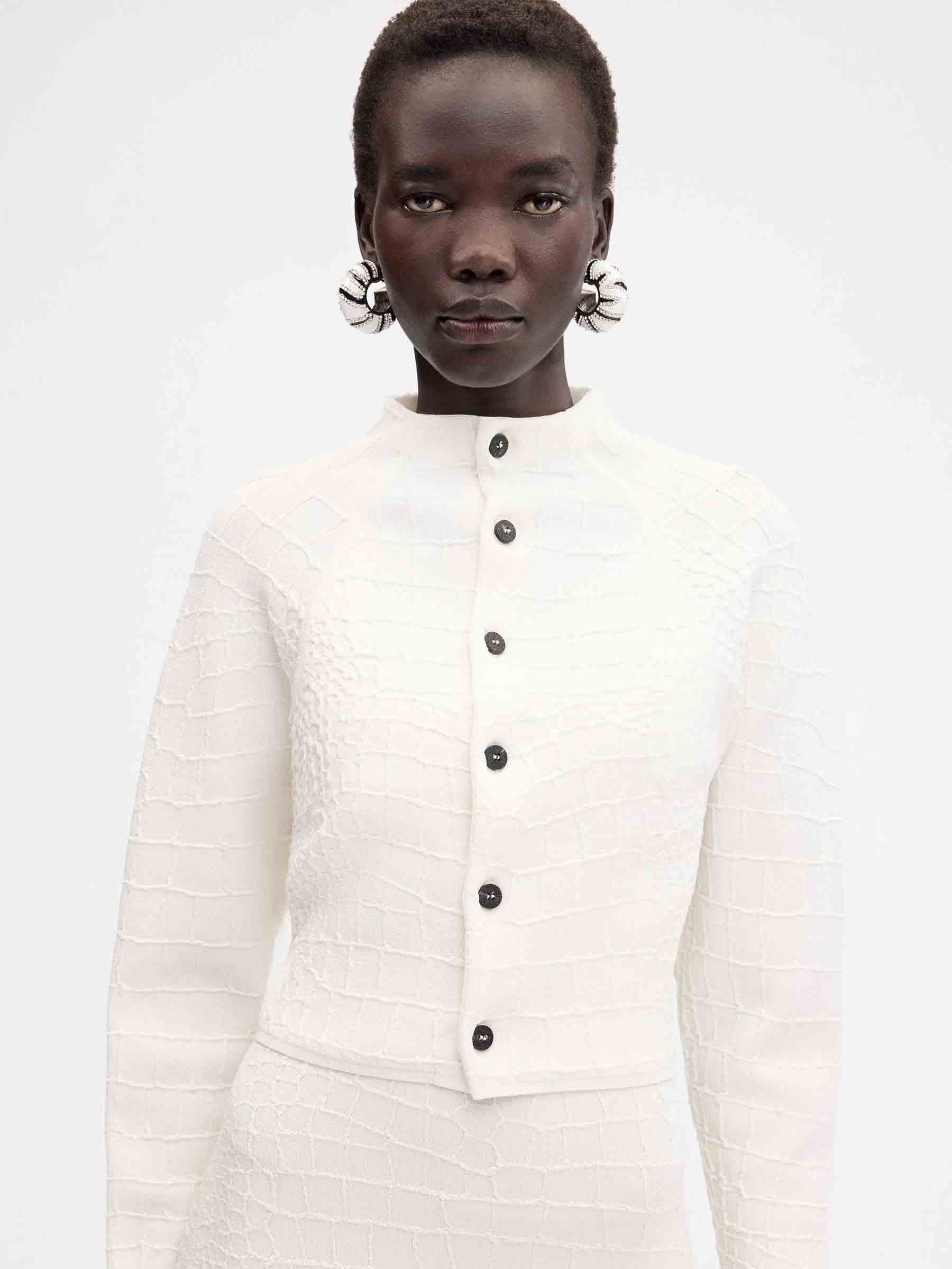 Jacquemus Mujer Barcelona Cárdigan Scala Botones color Blanco sku 713-000335 01 - Foto 4