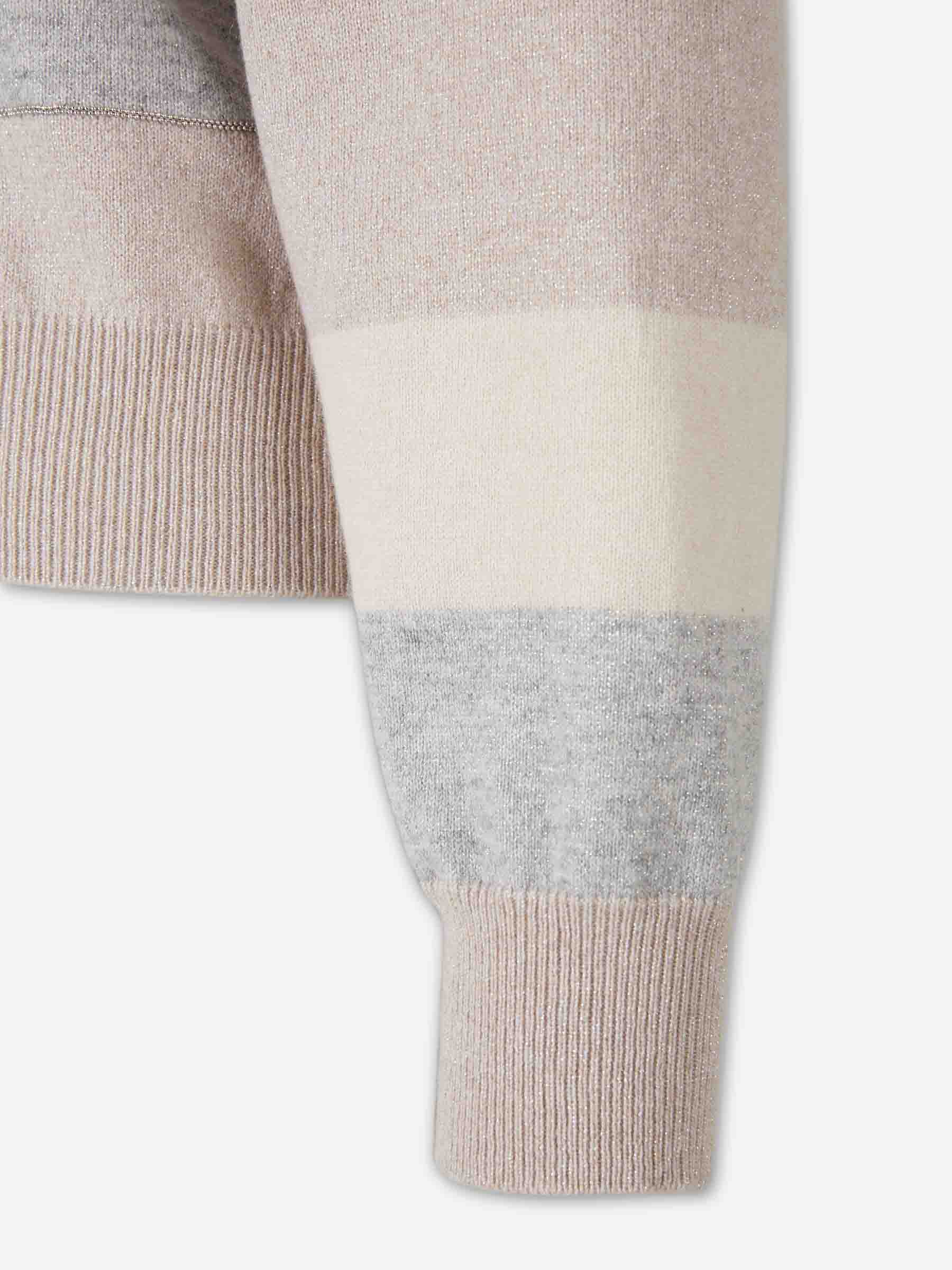 Peserico Mujer Barcelona Cárdigan Punto Listado color Beige sku 713-000353 01 - Foto 4