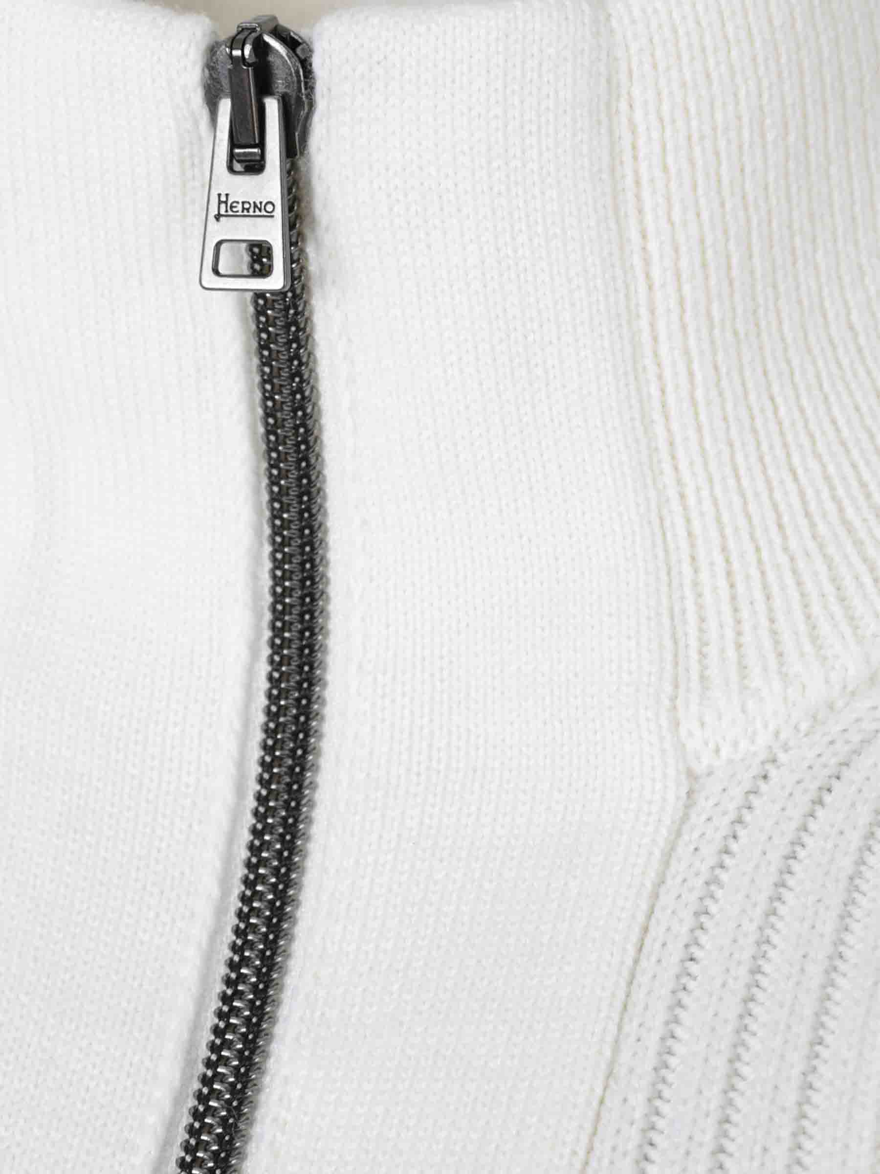 Herno Mujer Barcelona Cárdigan Cremallera Lana color Blanco sku 713-000354 01 - Foto 3