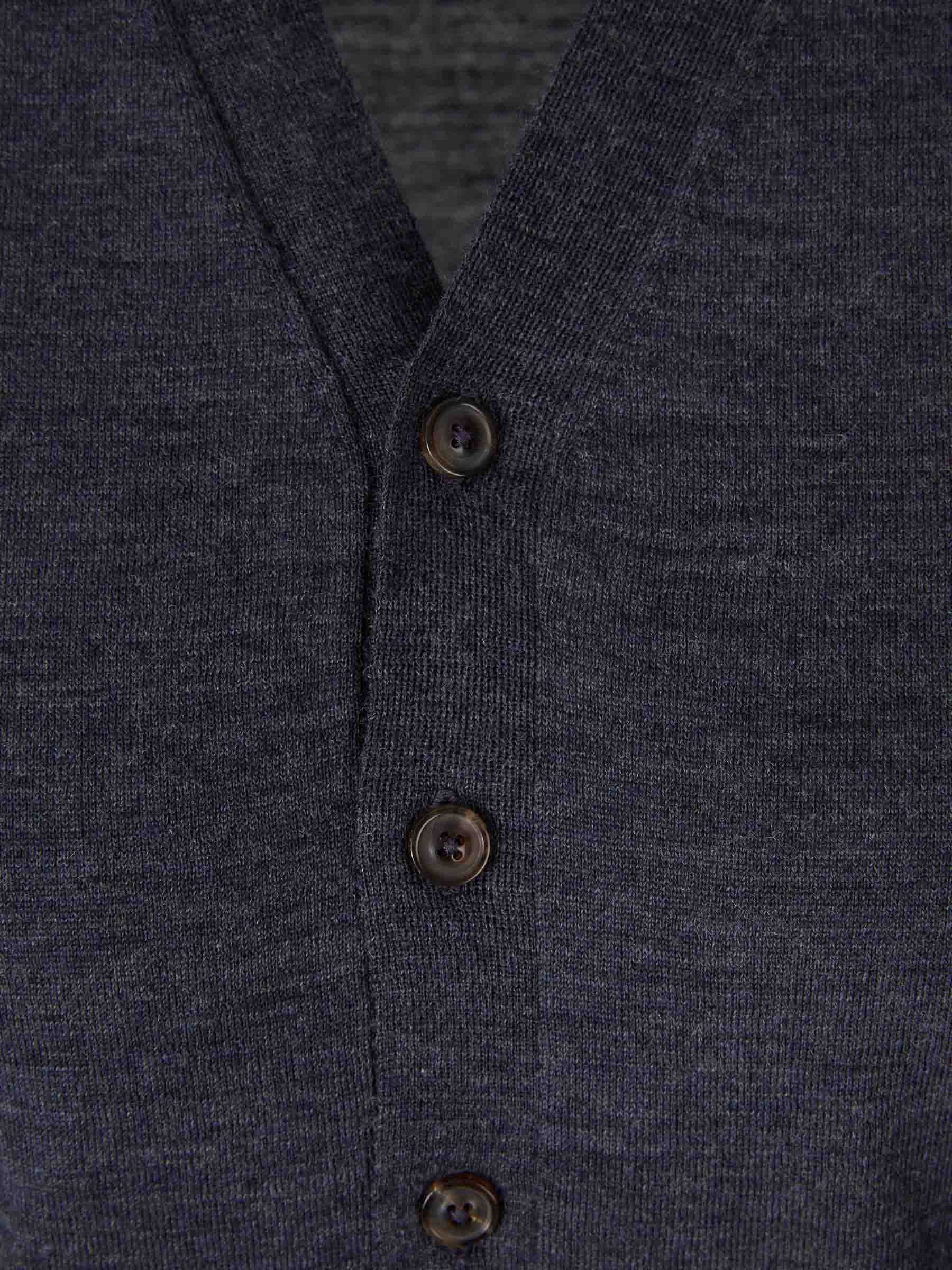 Maison Margiela Mujer Barcelona Cárdigan Punto Lana color Gris Antracita sku 713-000355 01 - Foto 3