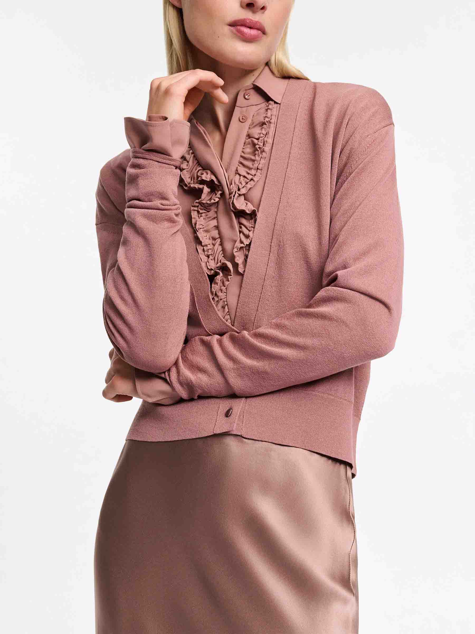 Dorothee Schumacher Mujer Barcelona Cárdigan Refined Essentials color Rosa Envejecido sku 713-000373 01 - Foto 5