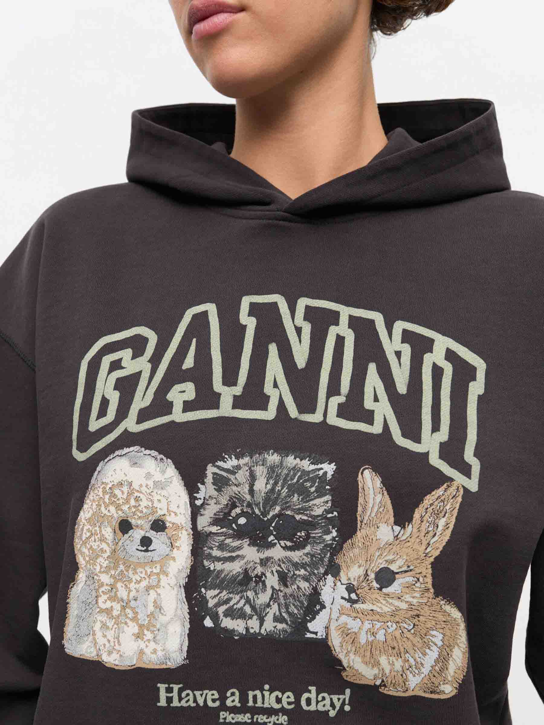 Ganni Mujer Barcelona Sudadera Capucha Estampado color Gris Antracita sku 715-000196 01 - Foto 4