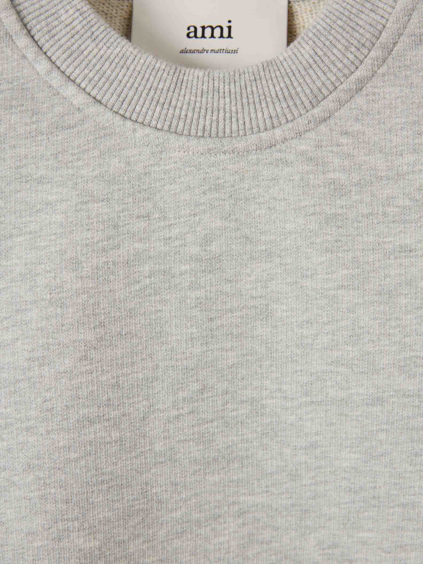 Ami Paris Mujer Barcelona Sudadera Cuello Redondo color Gris sku 715-000210 02 - Foto 3