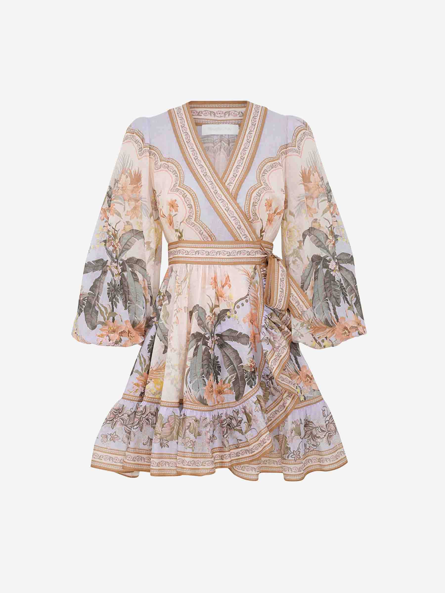 zimmerman mini dress ZIMMERMANN Wylie belted embroidered cotton Zimmermann short dress made from linen and silk organza with floral motif all over Zimmermann Matchmaker Flip Dress Coral