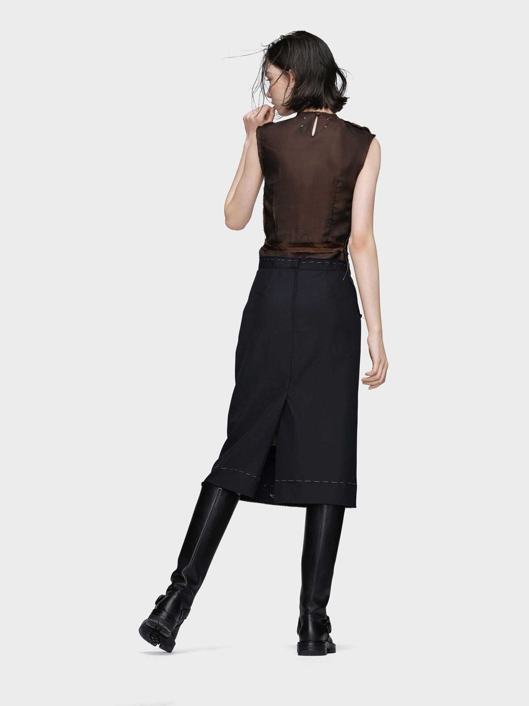 Maison Margiela Mujer Barcelona Vestido Midi Work-in-progress color Marrón Oscuro sku 721-000551 01 - Foto 3