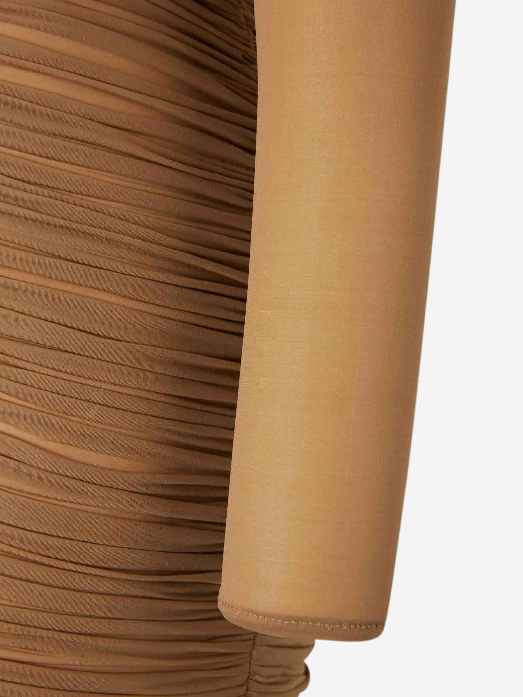 Magda Butrym Mujer Barcelona Vestido Midi Drapeado color Camel sku 721-000584 01 - Foto 4