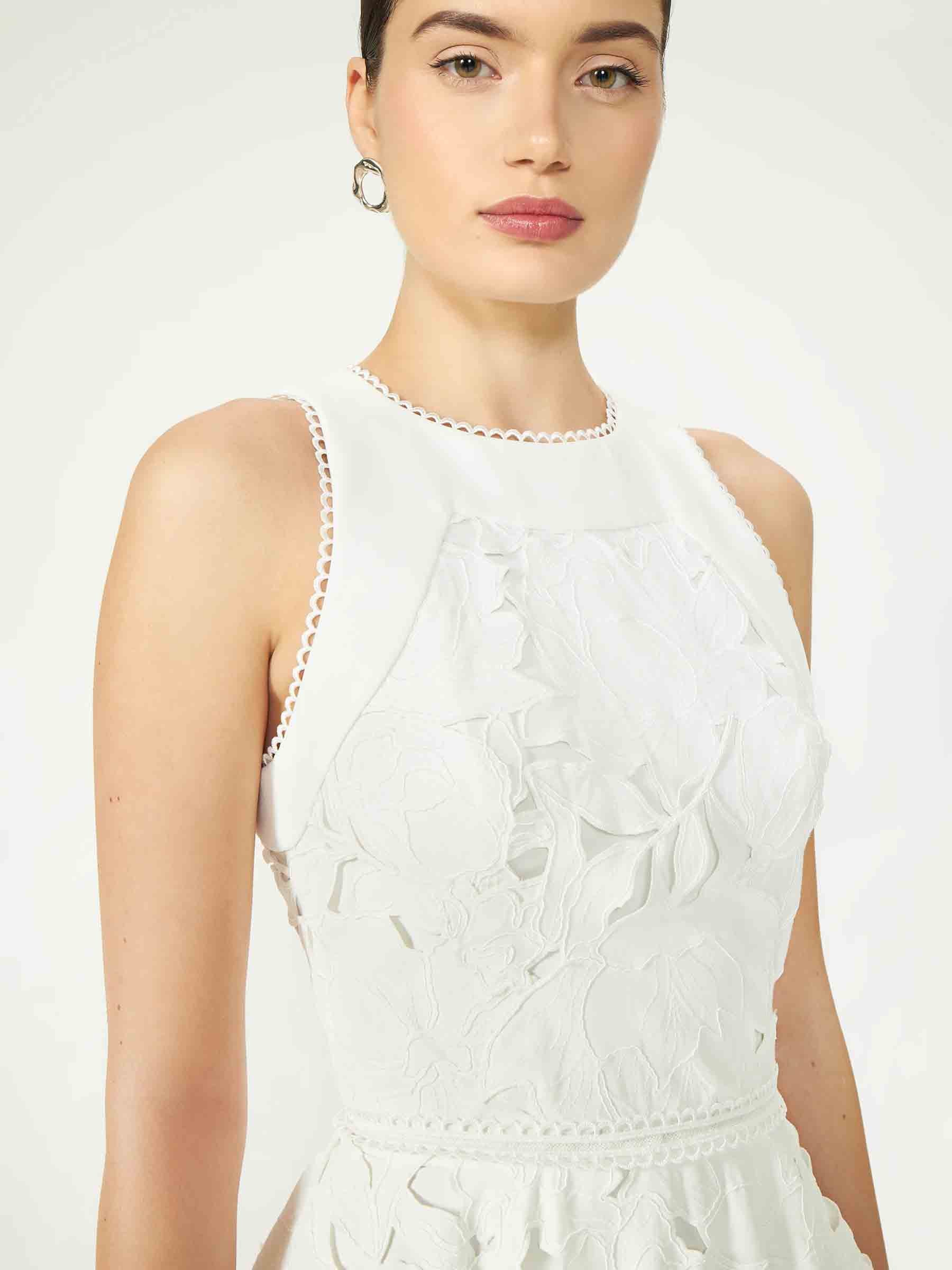 Costarellos Mujer Barcelona Vestido Midi Arianne color Blanco sku 721-000604 01 - Foto 4