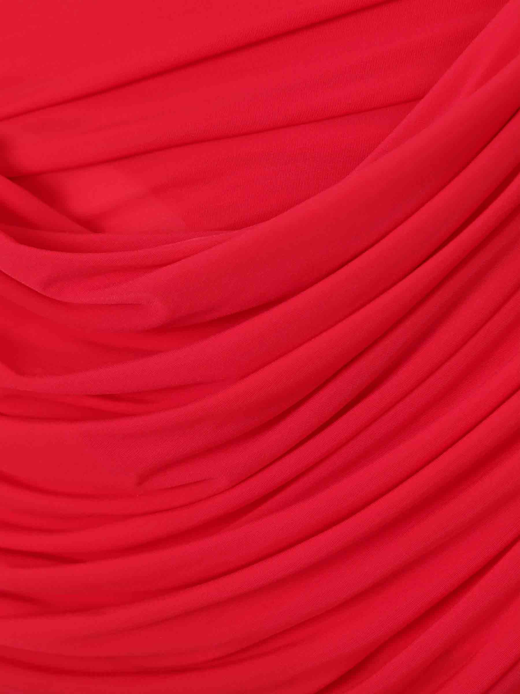 Magda Butrym Mujer Barcelona Vestido Midi Drapeado color Rojo sku 721-000636 01 - Foto 3