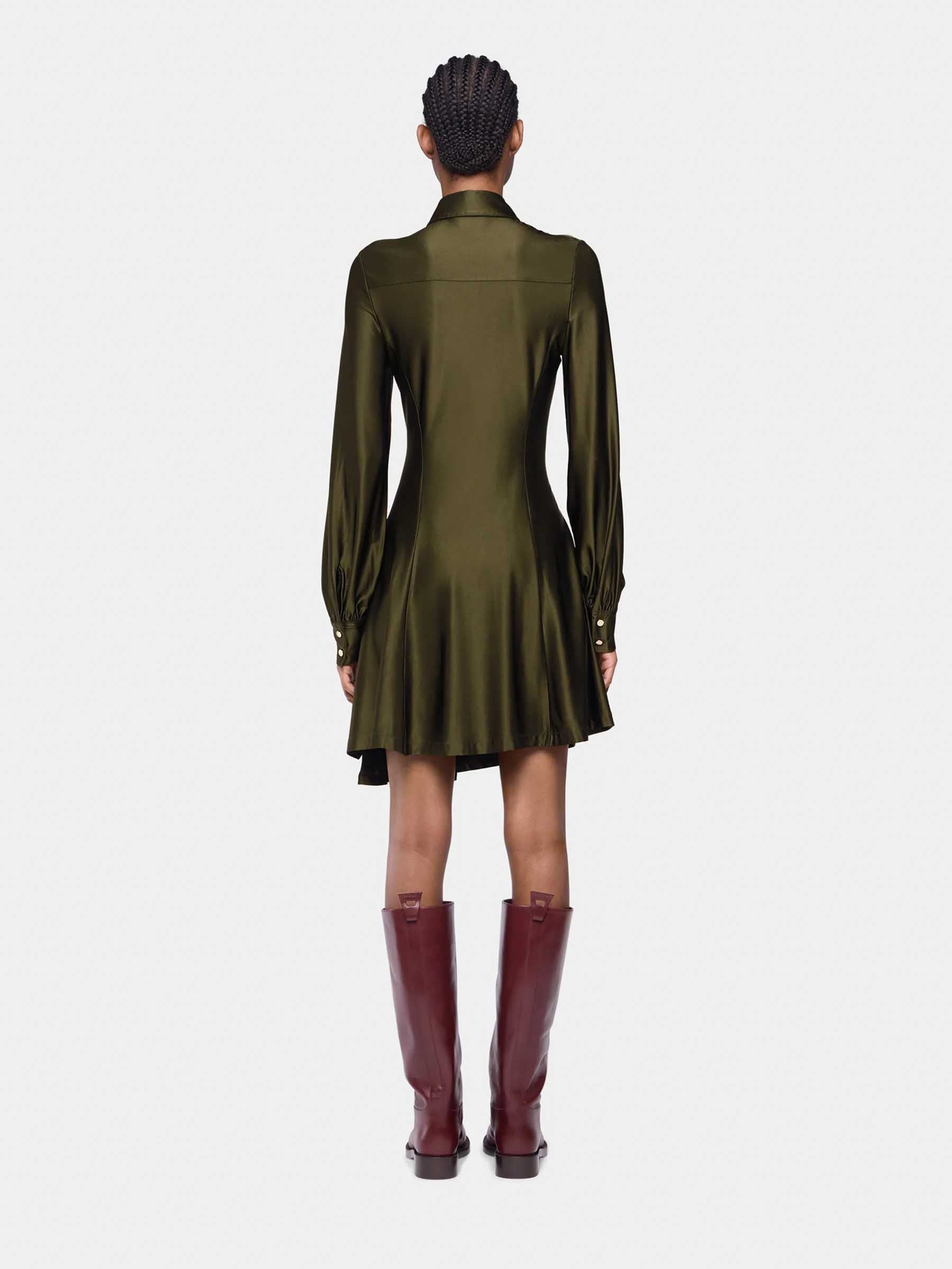 Rabanne Mujer Barcelona Vestido Mini Drapeado color Verde Oscuro sku 731-006047 01 - Foto 3