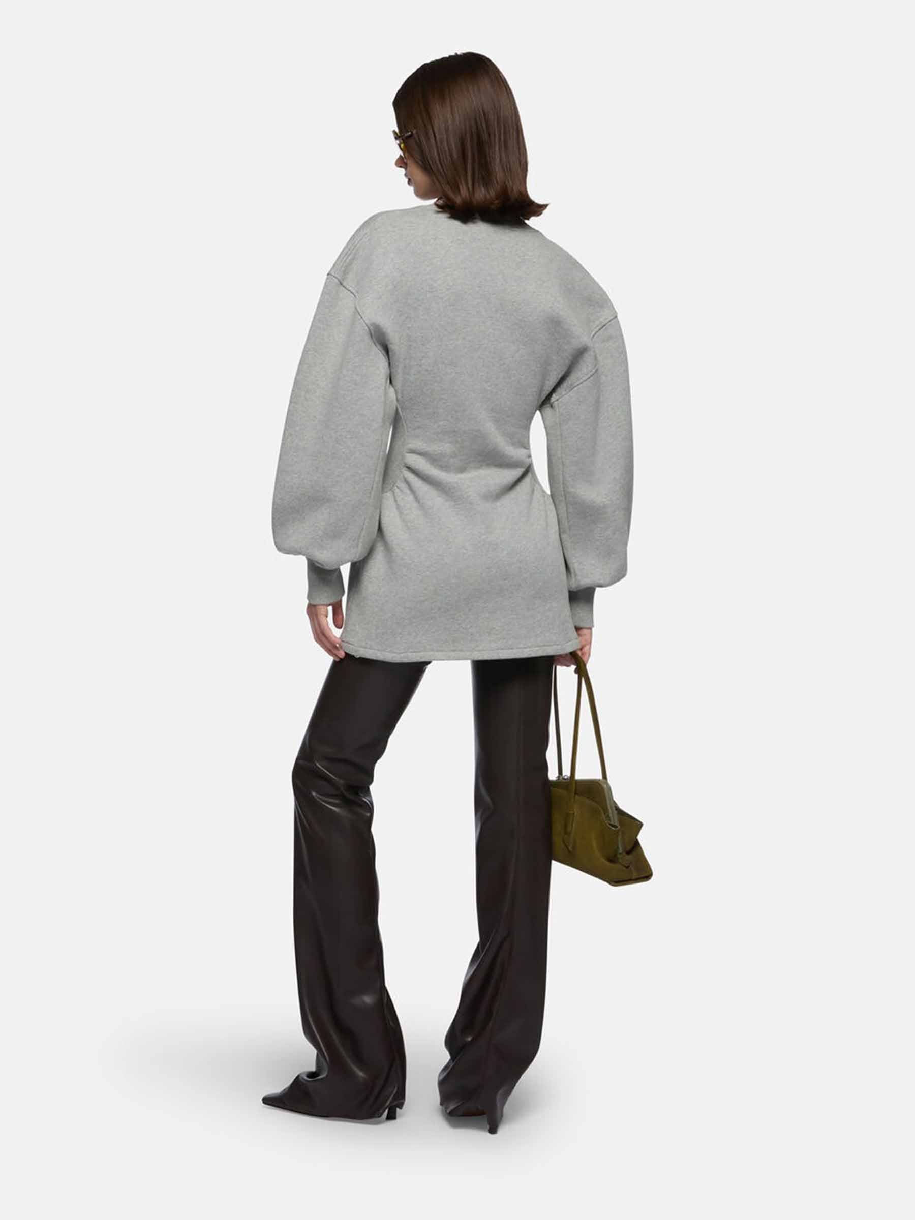 The Attico Mujer Barcelona Vestido Mini Algodón color Gris Claro sku 731-006071 01 - Foto 3