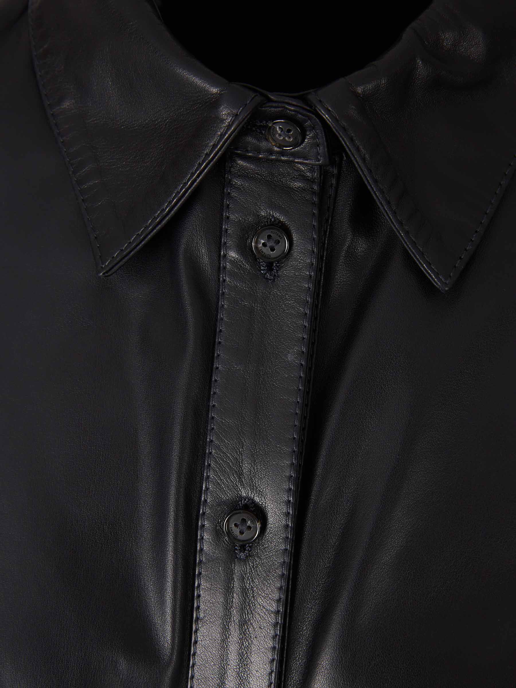 TOTEME Mujer Barcelona Vestido Camisero Cuero color Azul Noche sku 731-006086 01 - Foto 3