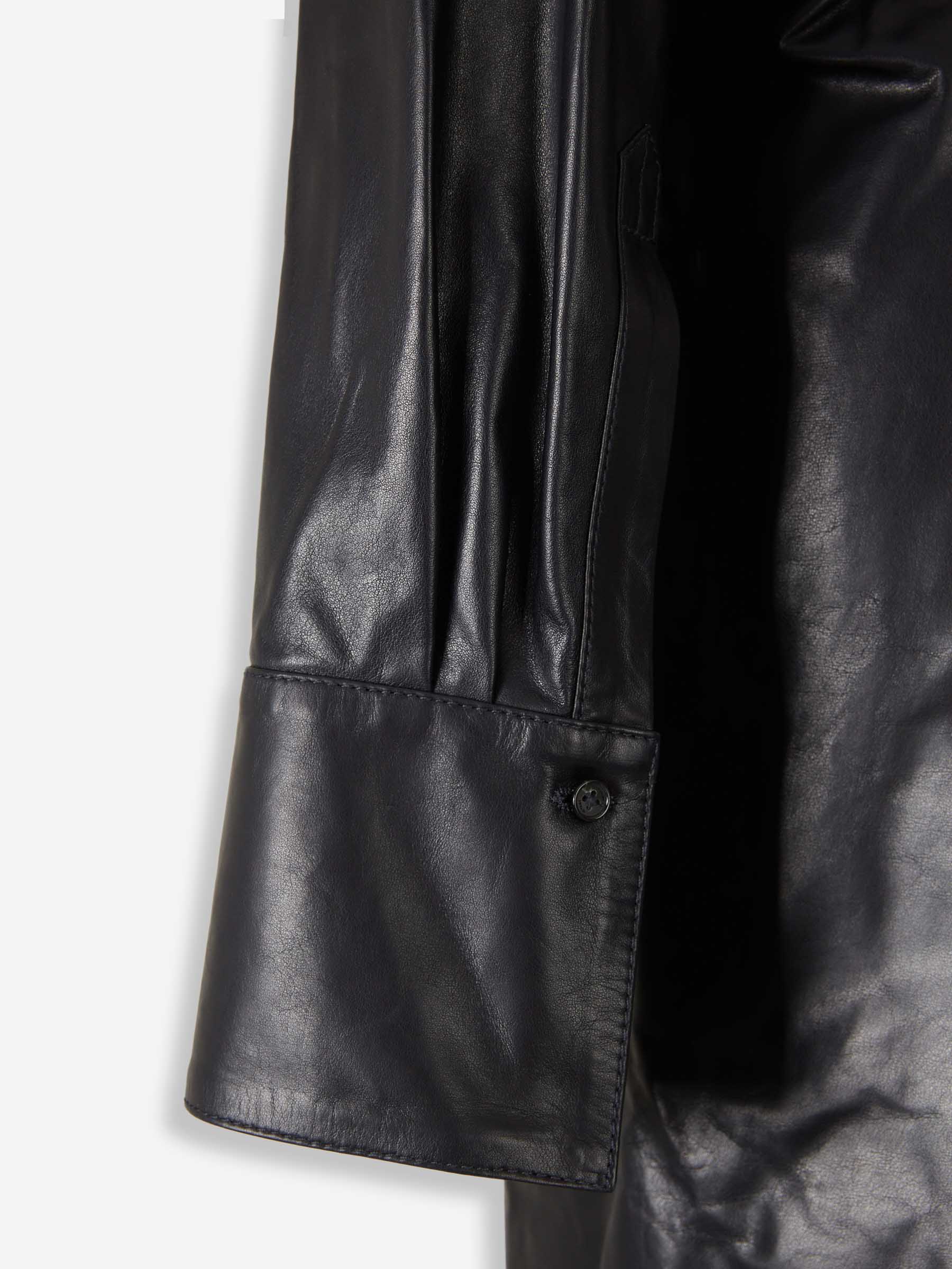 TOTEME Mujer Barcelona Vestido Camisero Cuero color Azul Noche sku 731-006086 01 - Foto 4