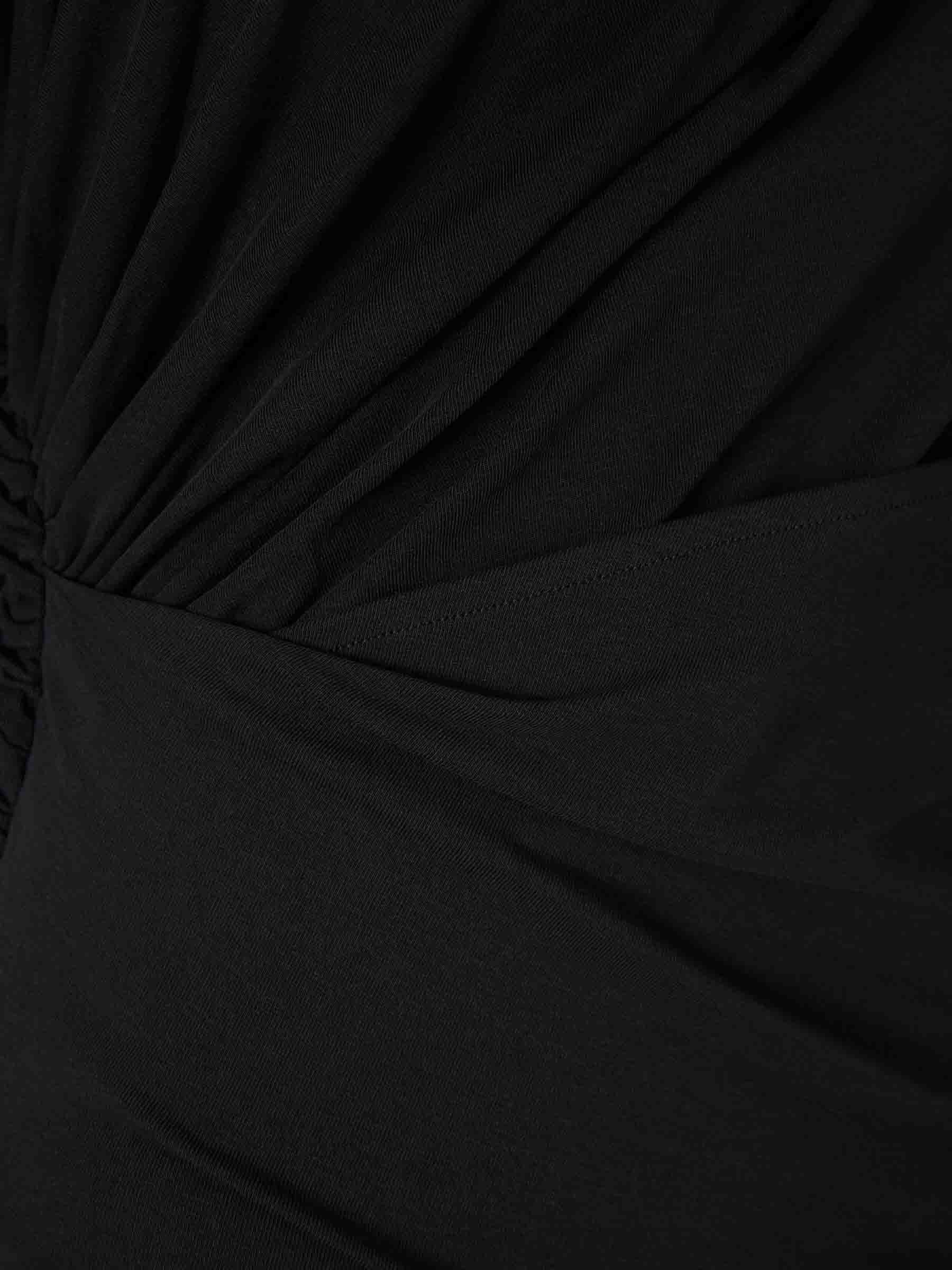Mugler Mujer Barcelona Vestido Midi Drapeado color Negro sku 731-006097 01 - Foto 4