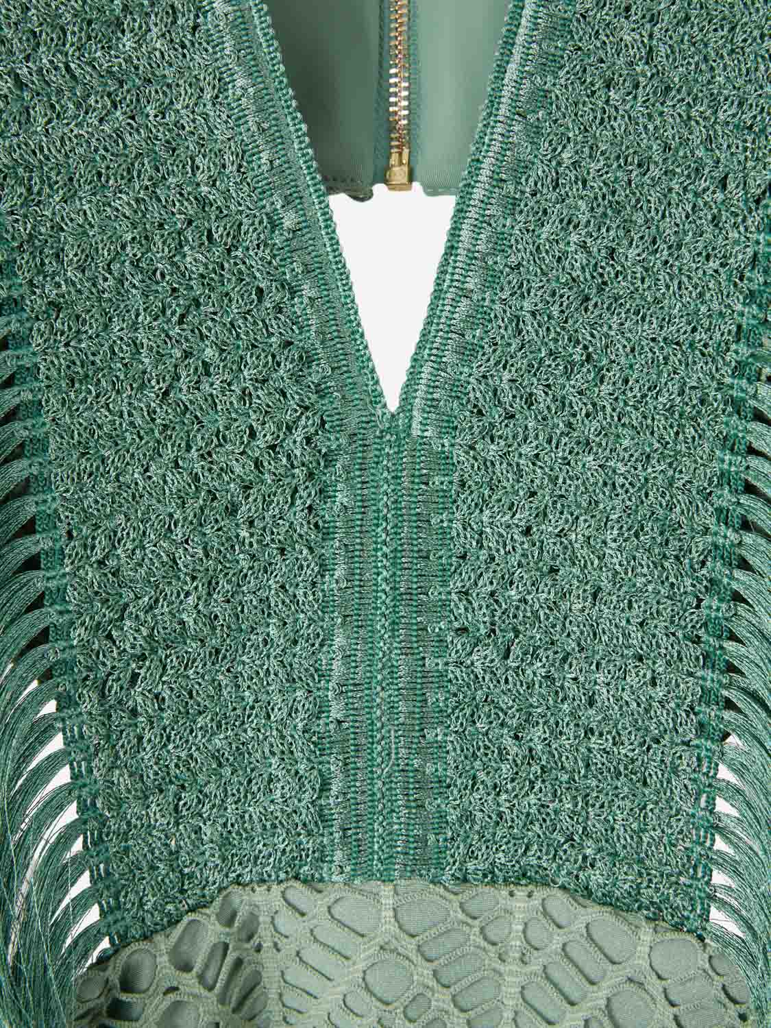 PatBo Mujer Barcelona Vestido Flecos Mini color Verde sku 731-006101 01 - Foto 3